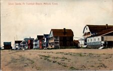 Postcard Silver Sands Ft. Trumbull Beach Milford CT Connecticut 1910       F-663 picture