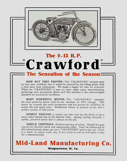 The CRAWFORD Motorcycle Ad