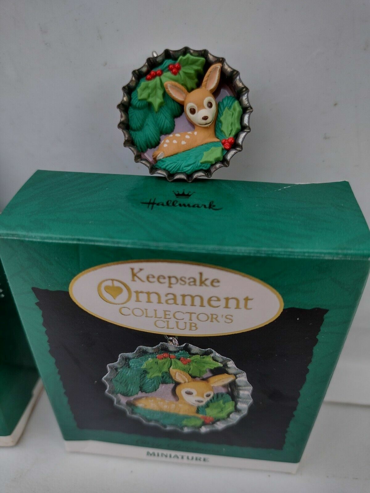 Hallmark Keepsake Collector\'s Series Miniature Ornaments 1994 - 2004 Green Boxes