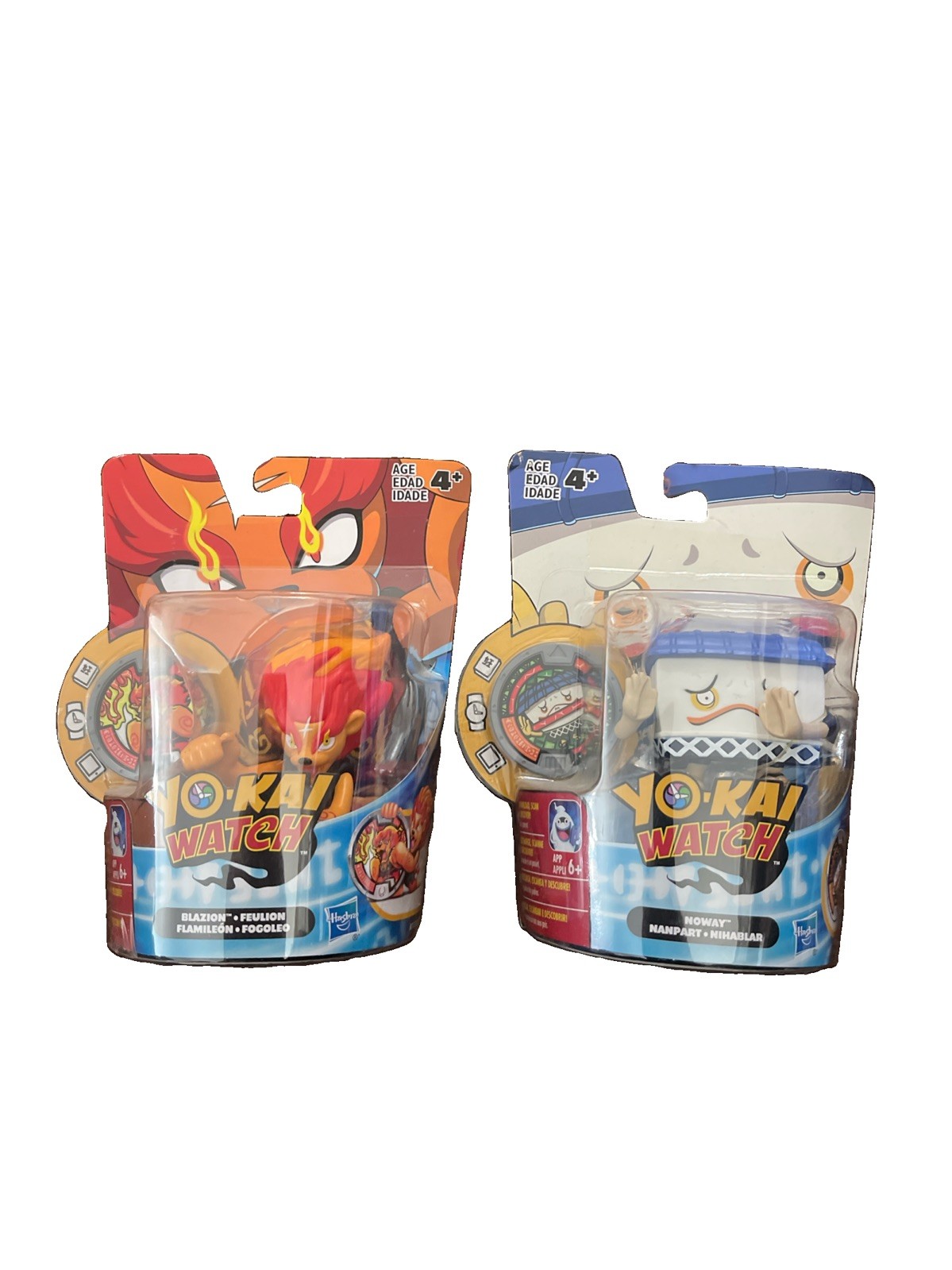 2Pk Hasbro YO-KAI WATCH Jibanyan/Noway With Collectors Medals. Age 4+ New