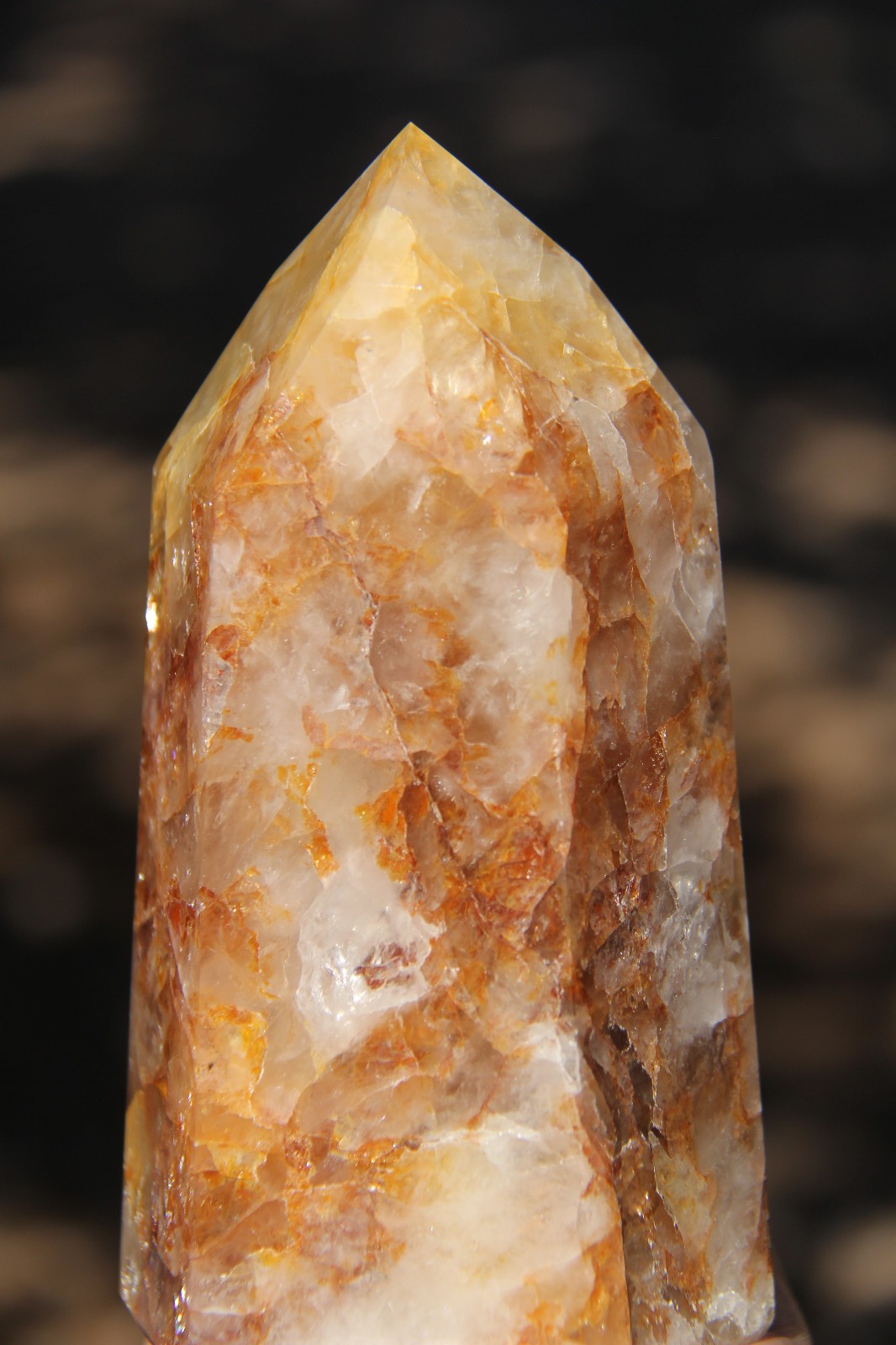 Very Large Authentic Golden Healer Tower, Quartz Hematoid Crystal, Brazil 856 gr
