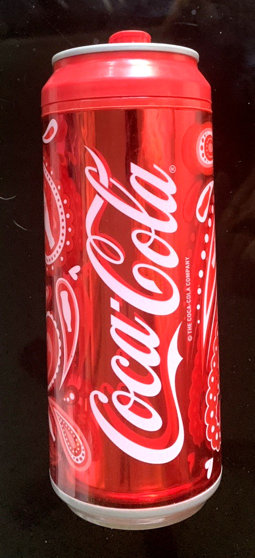 Tumbler Coca-Cola Cool Gear 16 oz Double Wall Insulation Screw On Lid Paisley