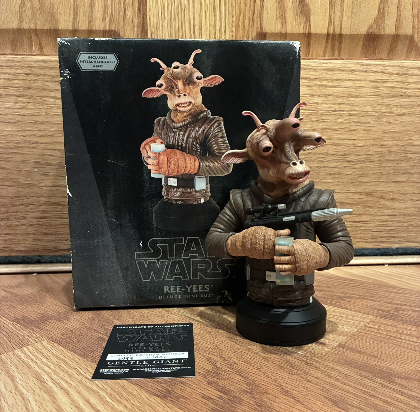 Star Wars Gentle Giant Mini Bust Return of the Jedi Rare Ree-Yees Statue