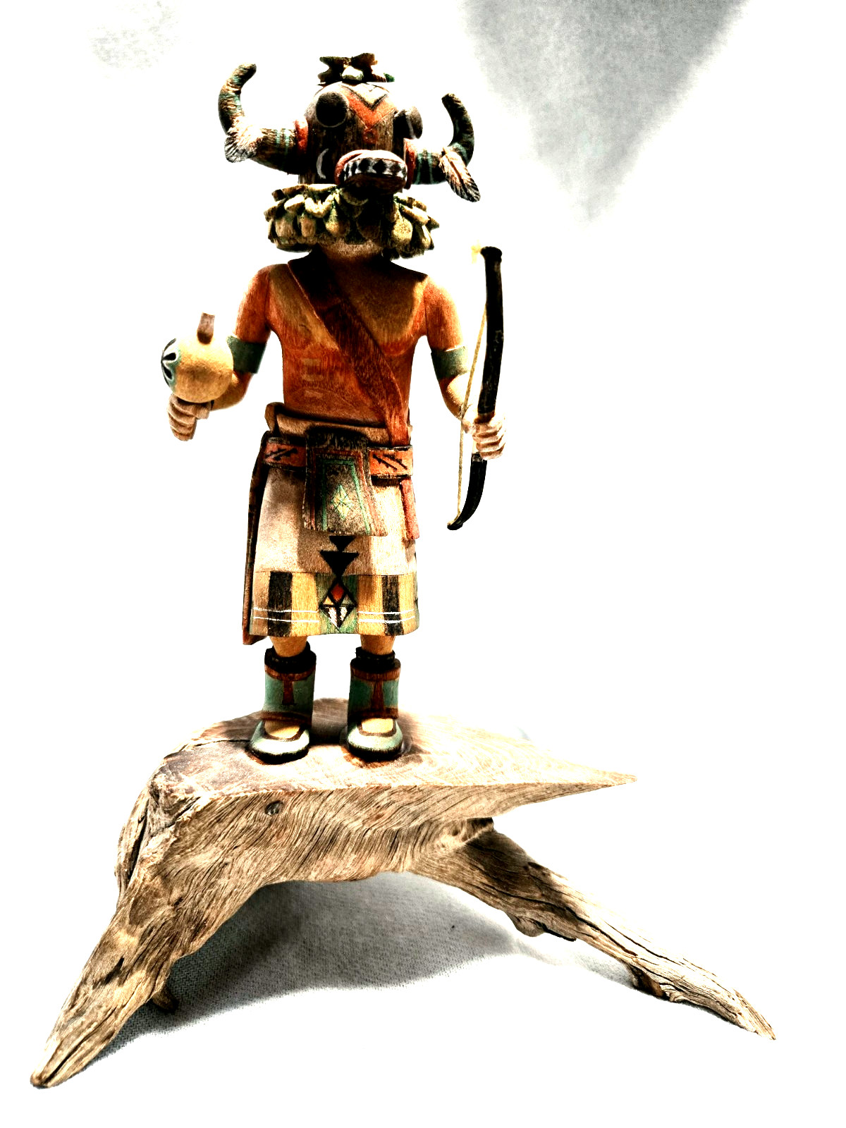 Hopi/ Pueblo Kachina by Curtis Naseyowma signed 7 1/4