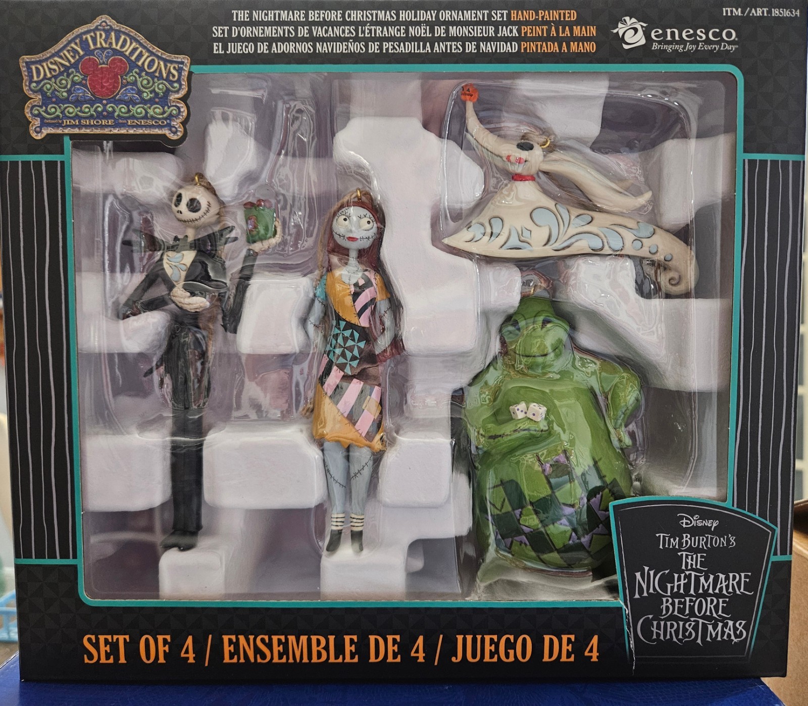 Jim Shore Nightmare Before Christmas Ornaments W/Jack, Sally, Zero, Oogie Boogie