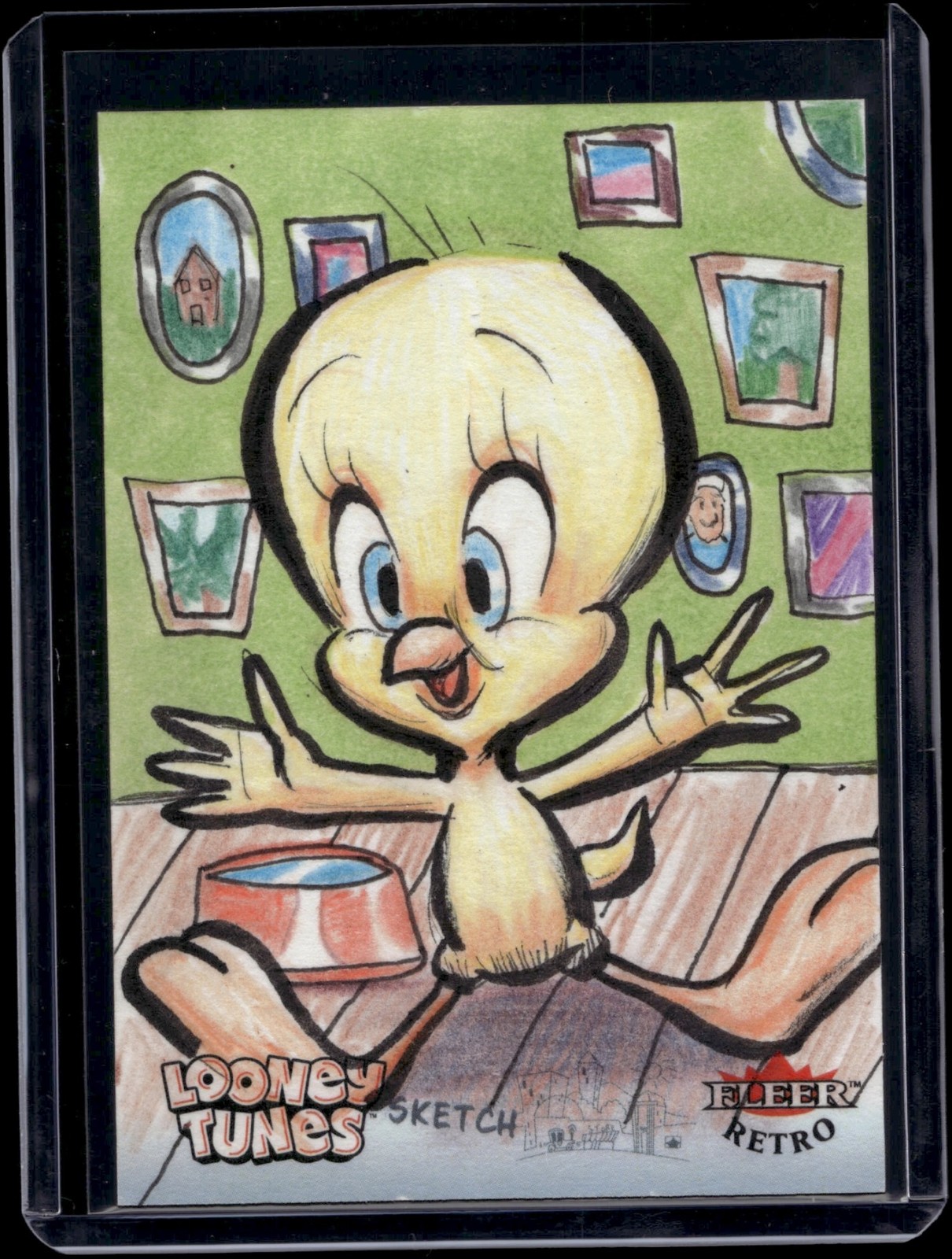 2024 Fleer Retro Looney Tunes Mike Legan #NNO Tweety Bird Sketch 1/1