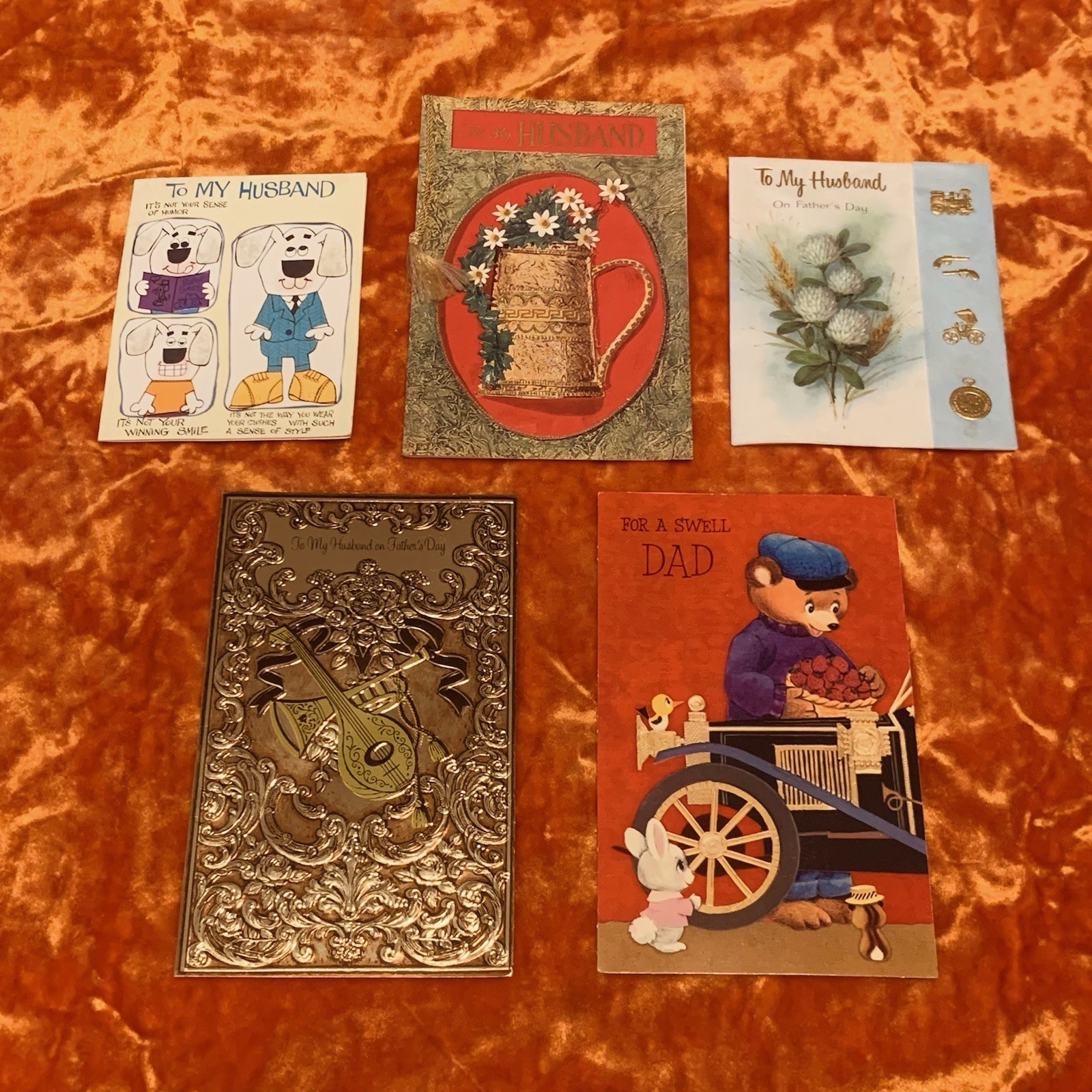 Lot of 5 Vintage Unused Father’s day Greeting Cards