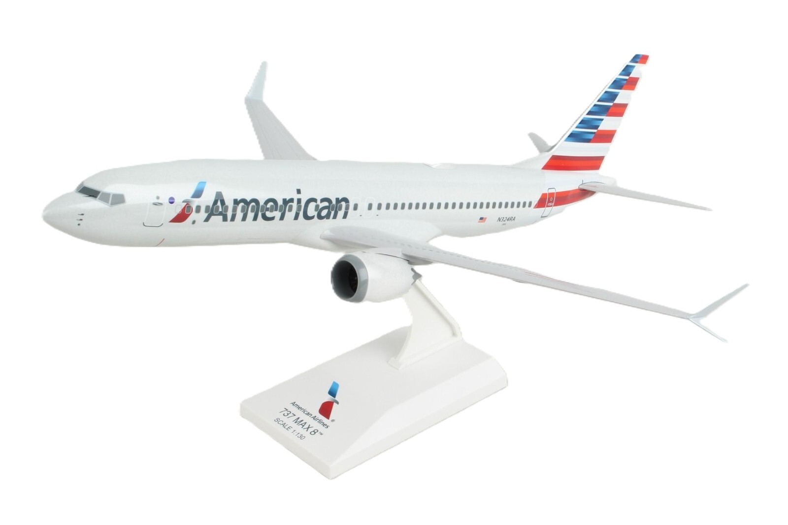 Skymarks SKR962 American Airlines 737-Max 8 N240SY Desk Top 1/130 Model Airplane