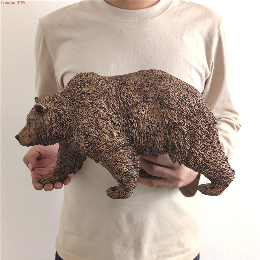 1:6 Scale Simulation North American Brown Bear Resin Statue Model Ornament Gift