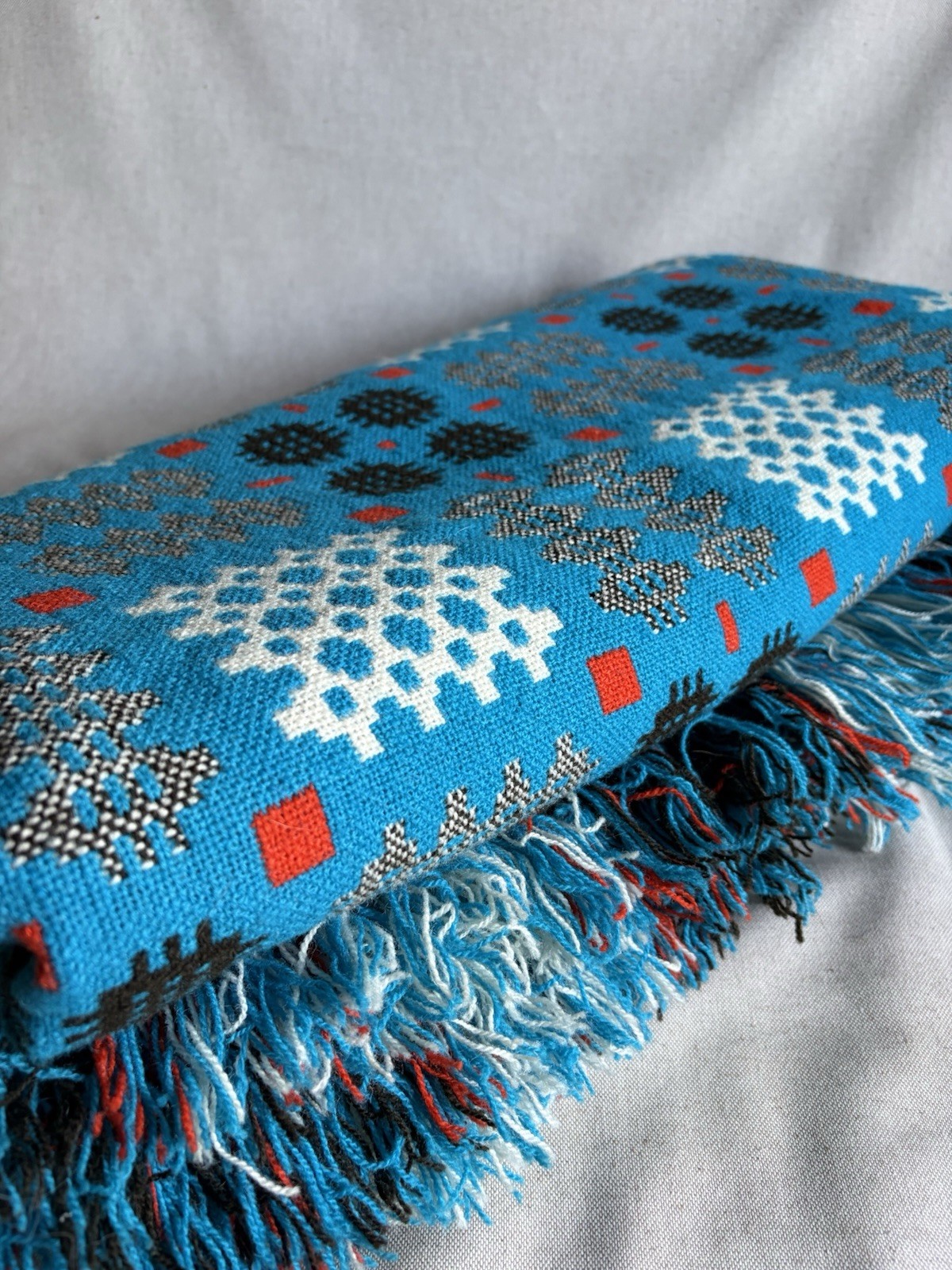 Vintage Welsh Tapestry Blanket