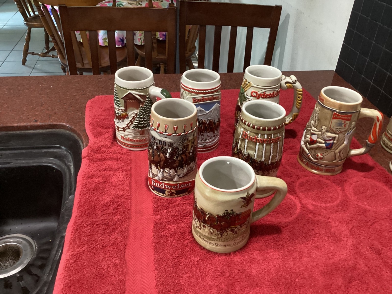 vintage budweiser beer steins