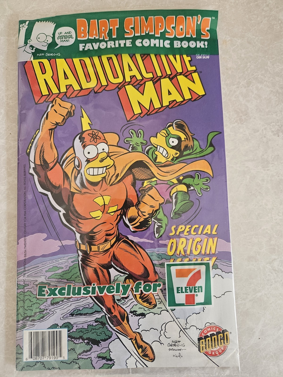 The Simpsons Radioactive Man Comic Book (7-11) Exclusive Sealed New