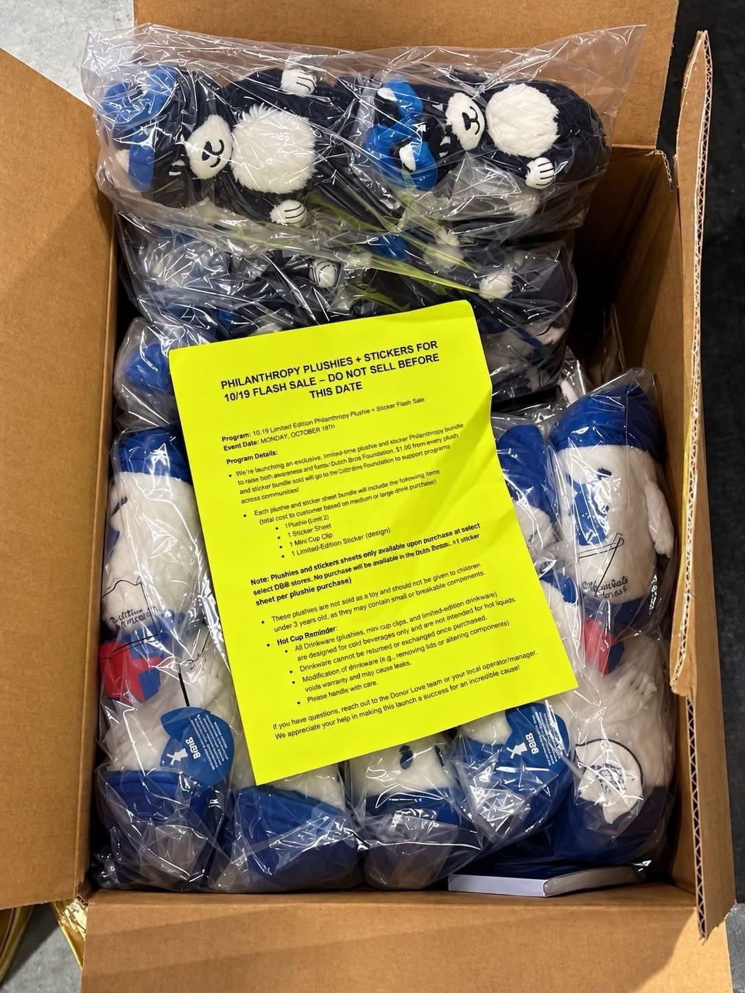 Dutch Bros Set Of 3 Plushies Cat, Dog And Cup + 3 Sticker Sheets Oct 19 Presale