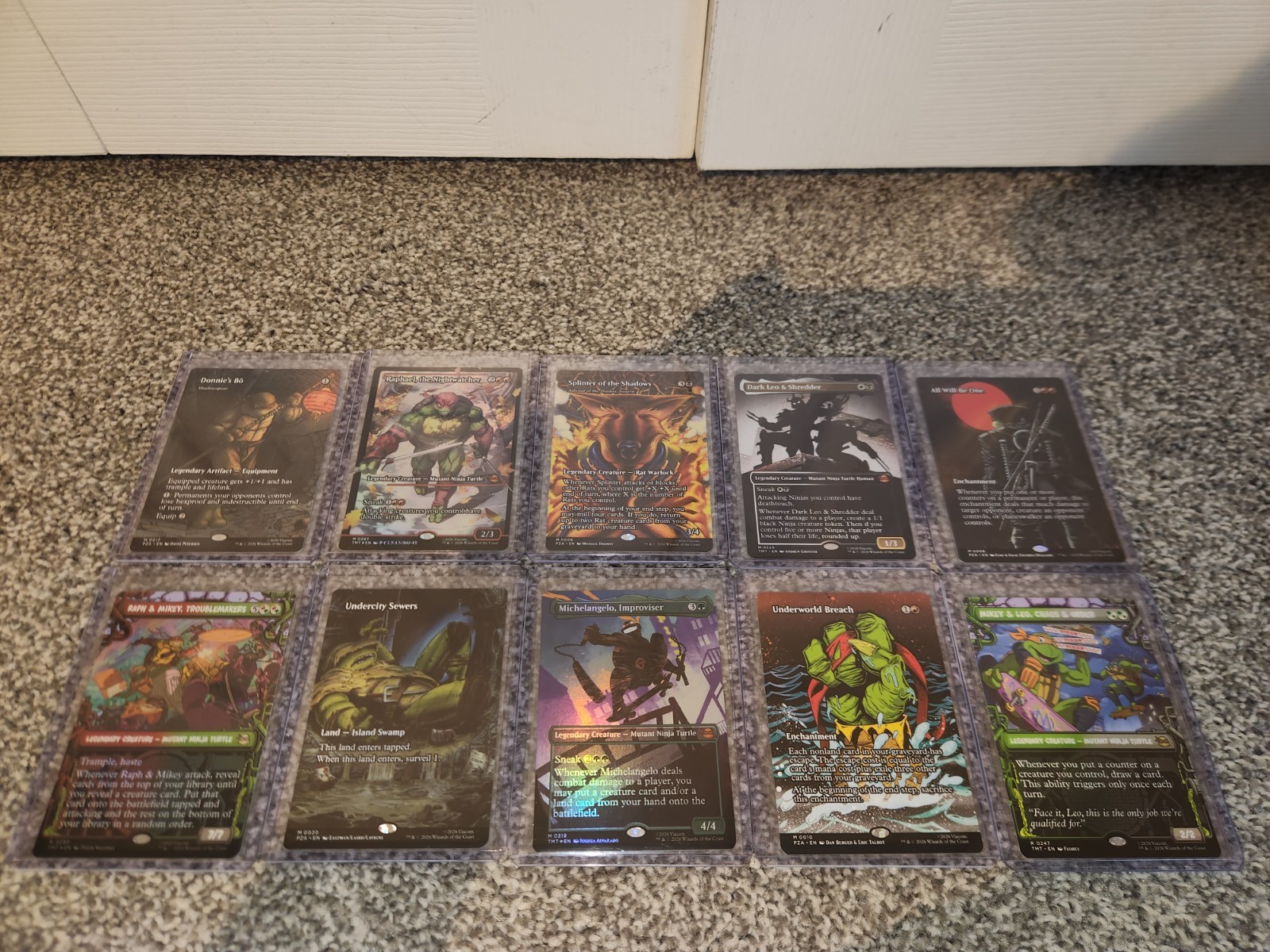 MTG TMNT TCG Leonardo Donatello Raphael Michelangelo Borderless Showcase Foil +