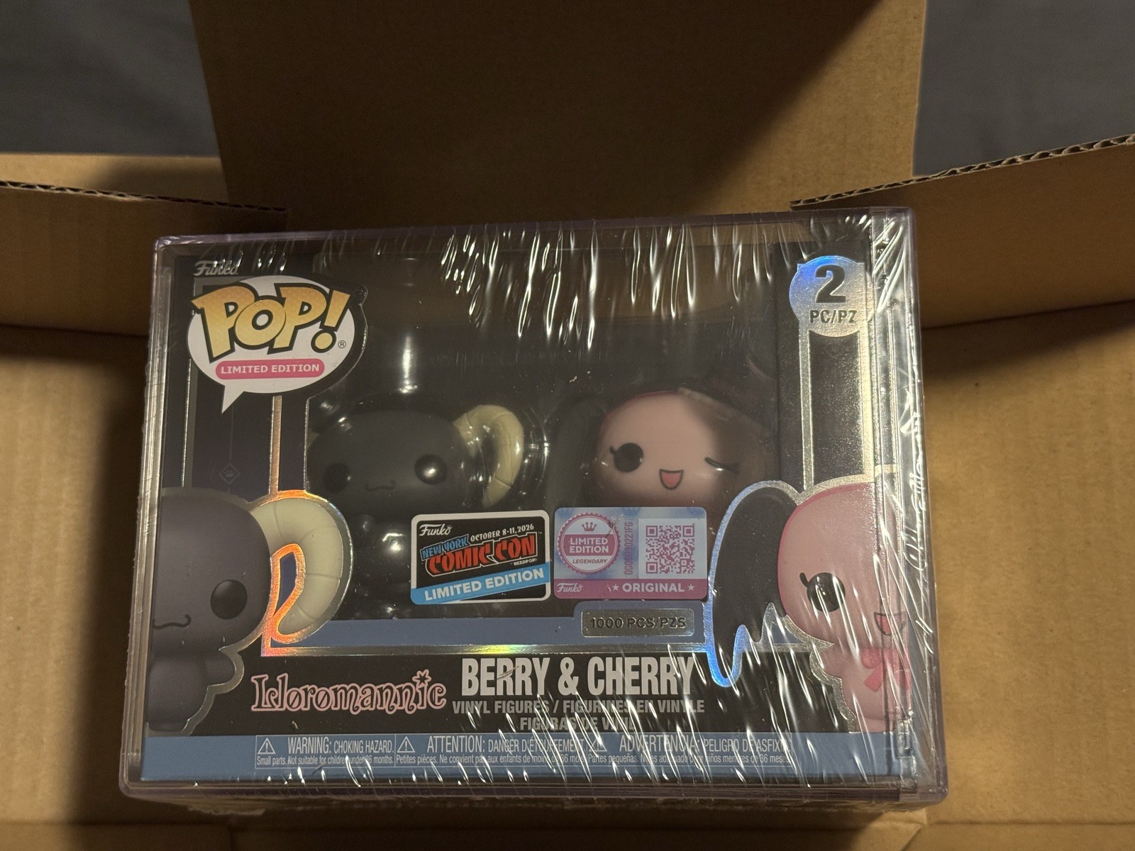 Funko Pop Sanrio Berry & Cherry 2-Pack NYCC 2026 Official Con Sticker LE 1000