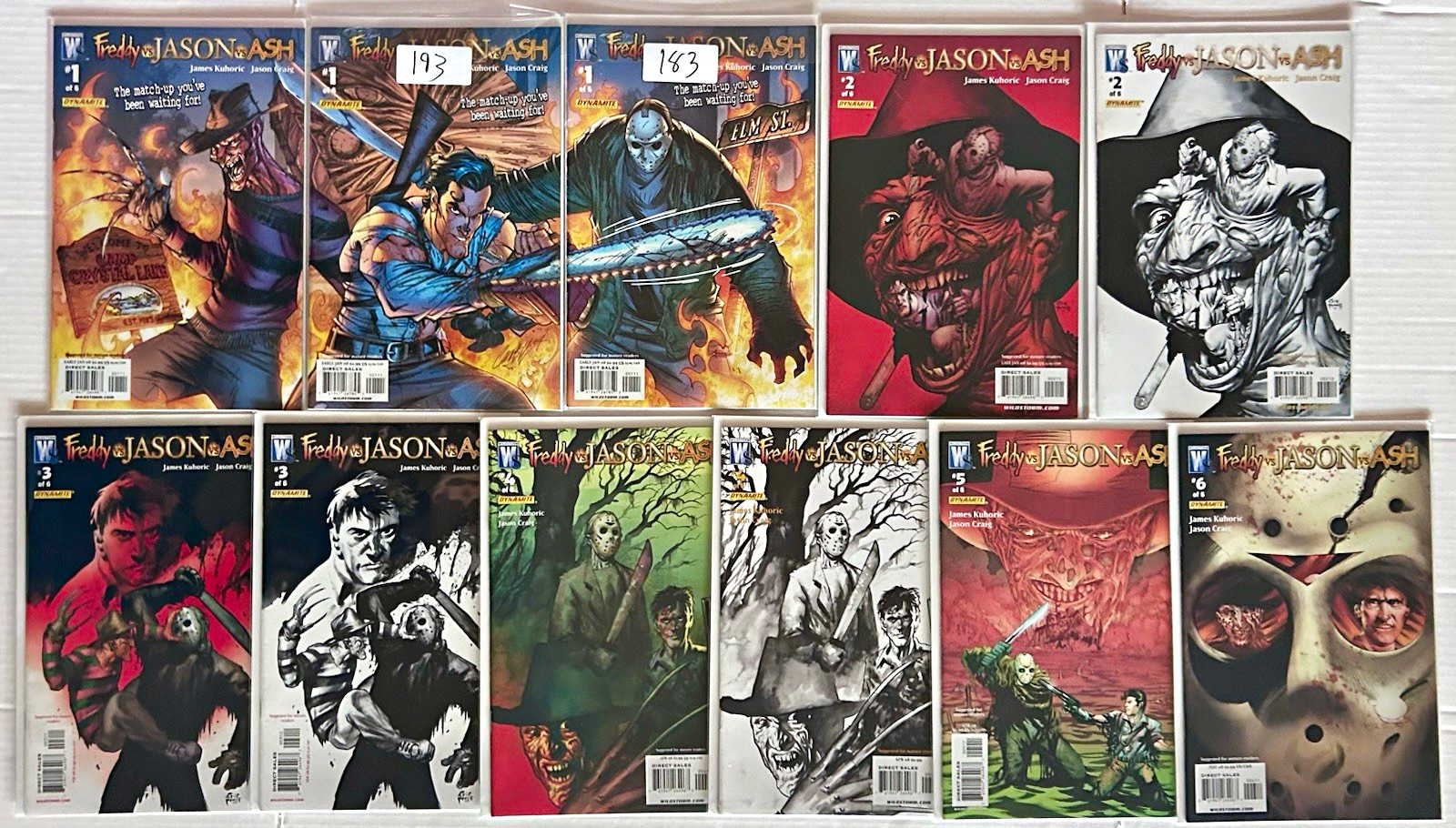 Freddy vs Jason vs Ash #1-6 NM Complete WildStorm Comic Set 2008 All Covers