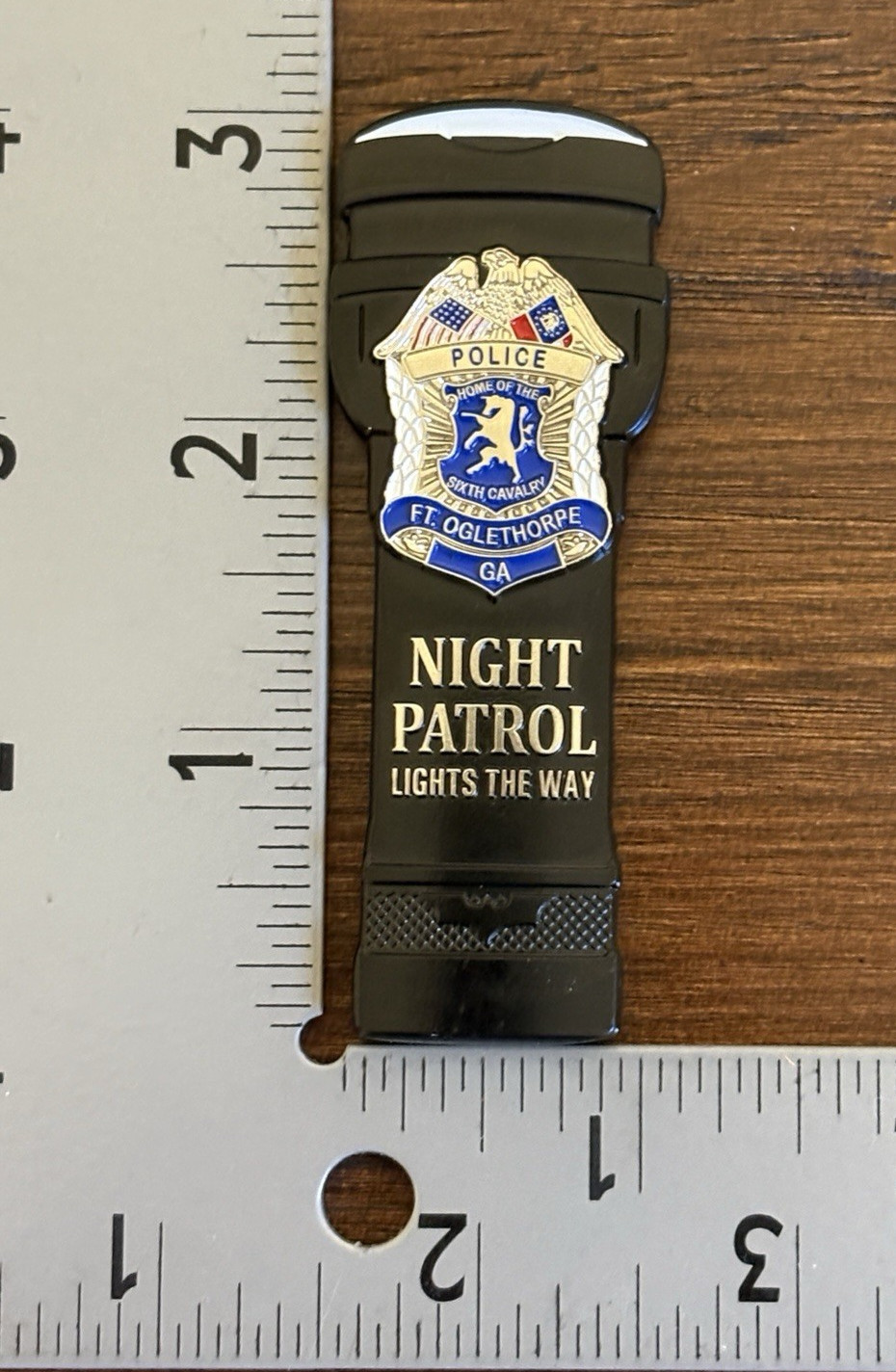 Fort Oglethorpe Georgia Police Night Patrol Flashlight Challenge Coin