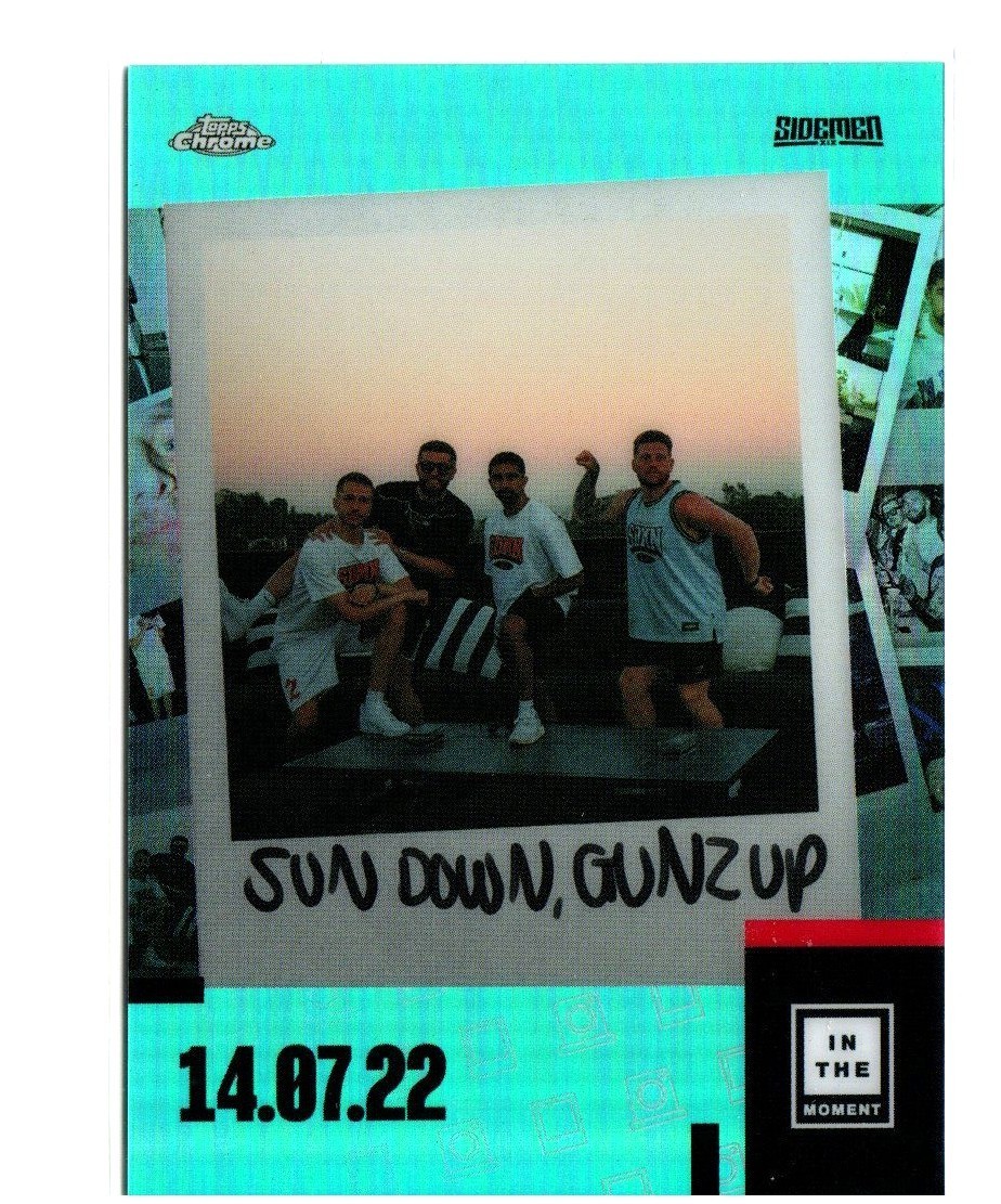 2023 Topps X Chrome In the Moment Sun Down, Gunz Up #80 225/250 Teal
