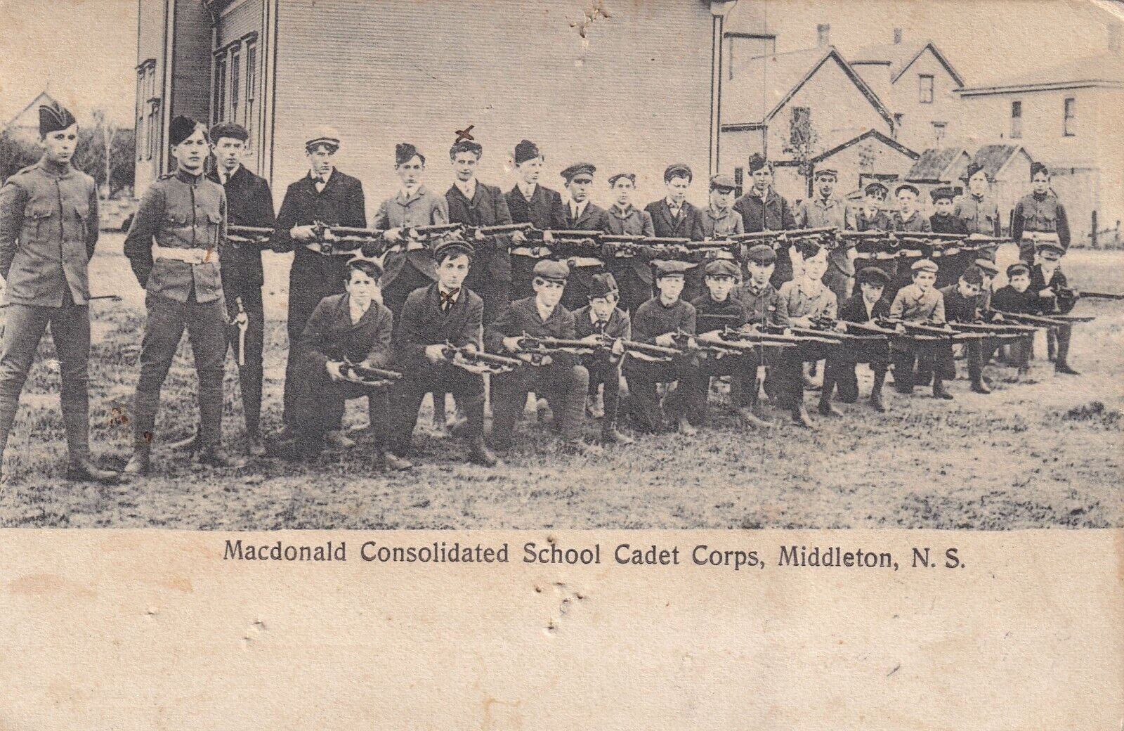 1907 Macdonald Consolidated School Cadet Corps Middleton Nova Scotia RPO