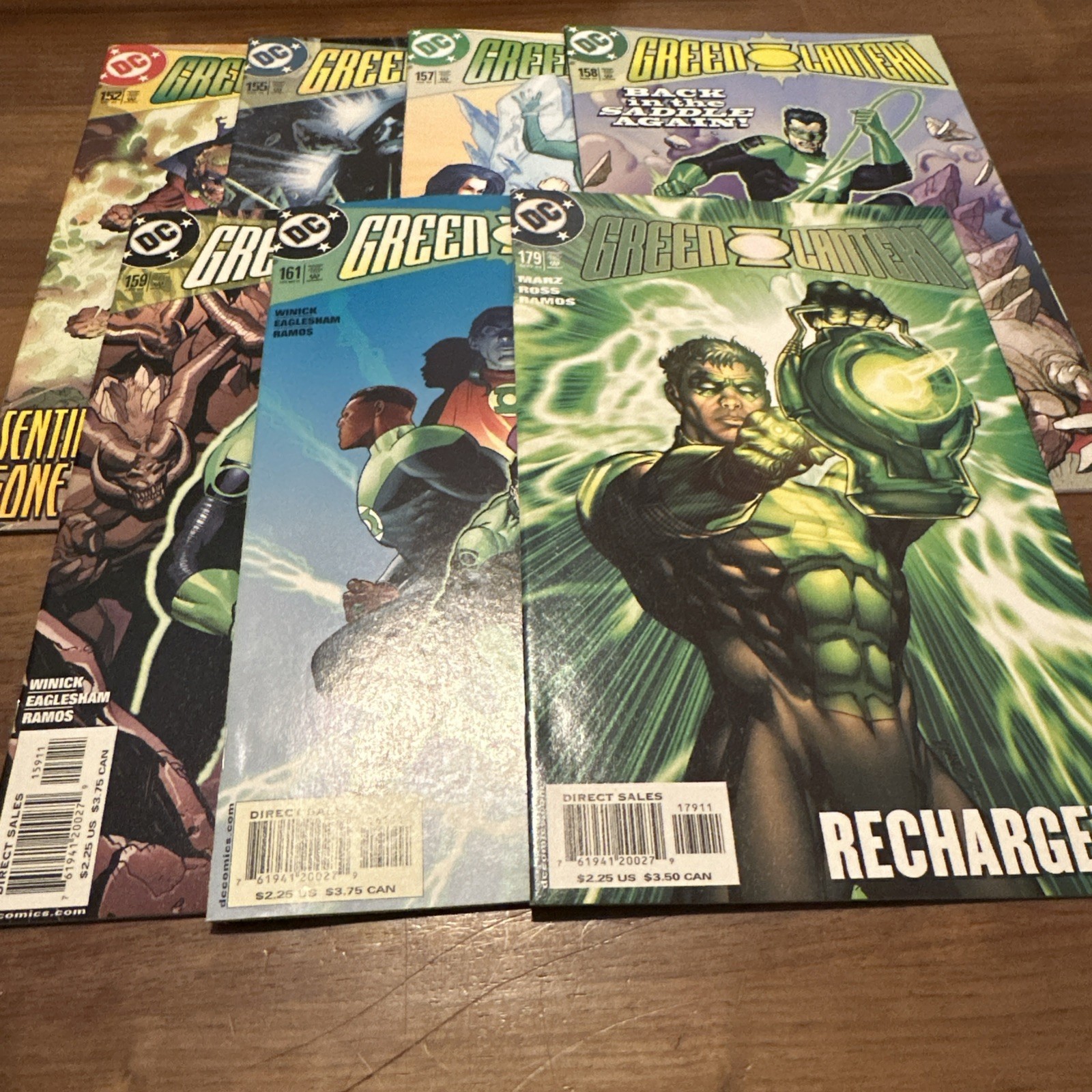 Green Lantern Lot of 7 #152, 155, 157, 158, 159, 161, 179 2002 DC Comics