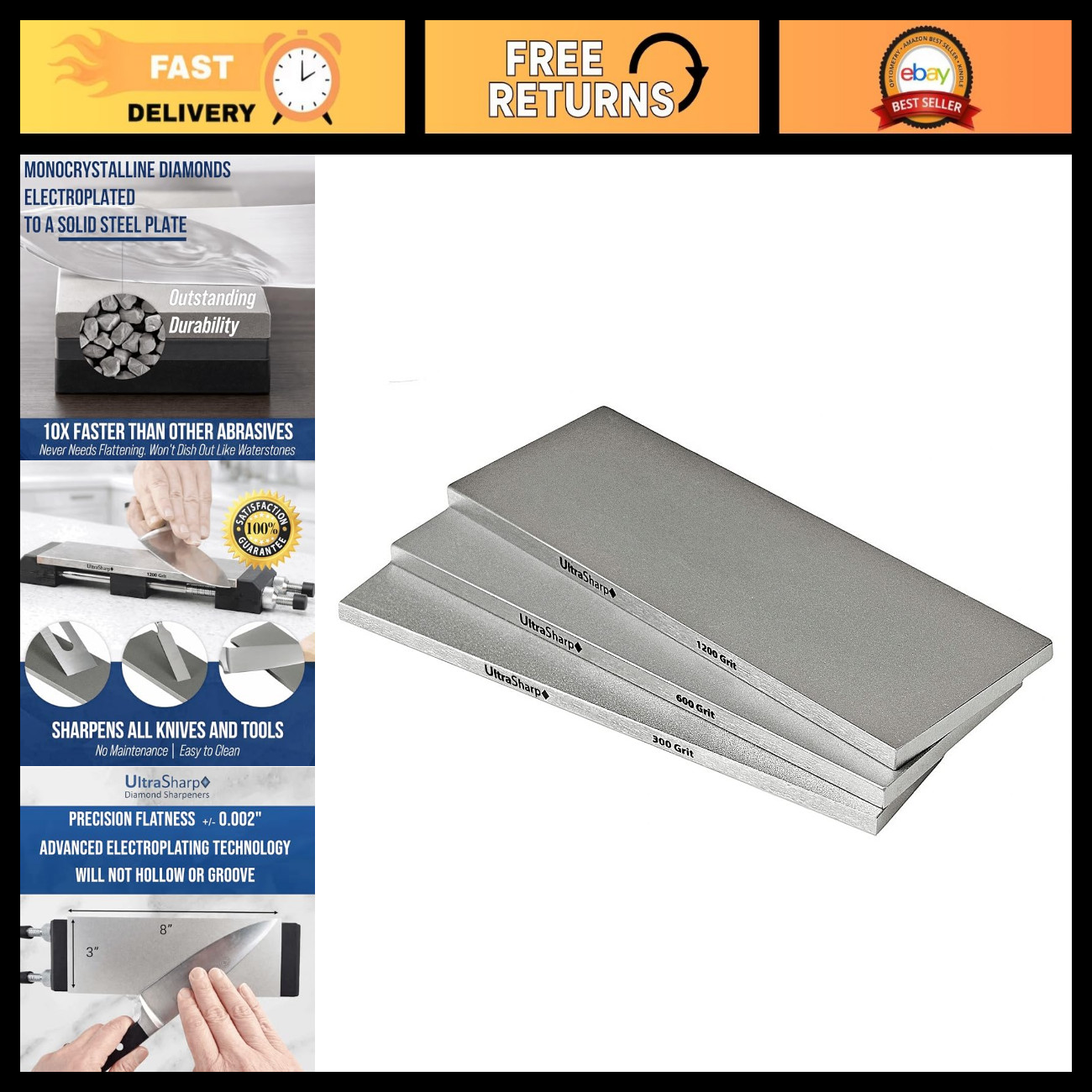 Diamond Sharpening Stone Set - Ultra Sharp 8\