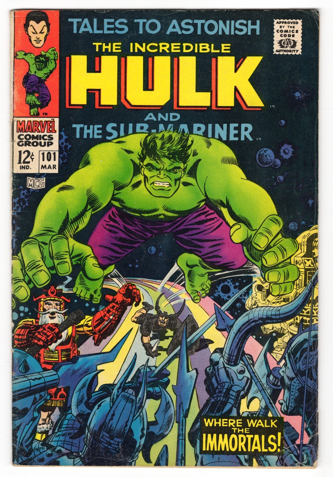 Tales To Astonish 101 1968 Marvel Comics VG 4.0 Hulk Loki Sub-Mariner Heimdall