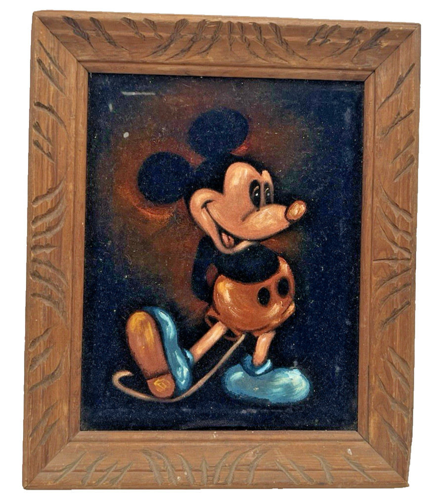 Vintage Hand-Painted Mickey Mouse Artwork
