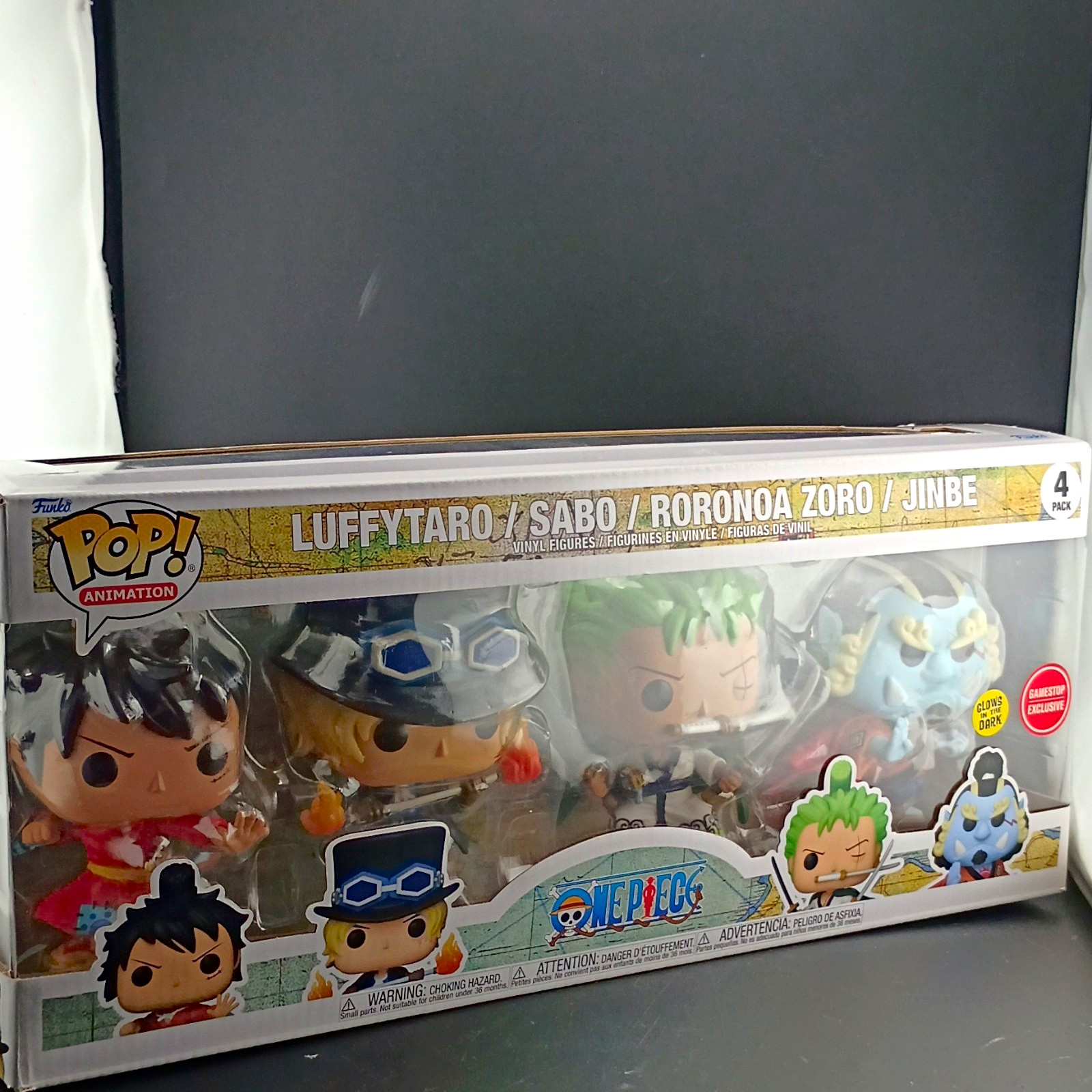 Funko Pop Animation One Piece 4-Pack Luffytaro Sabo Zoro Jinbe GITD (2022)