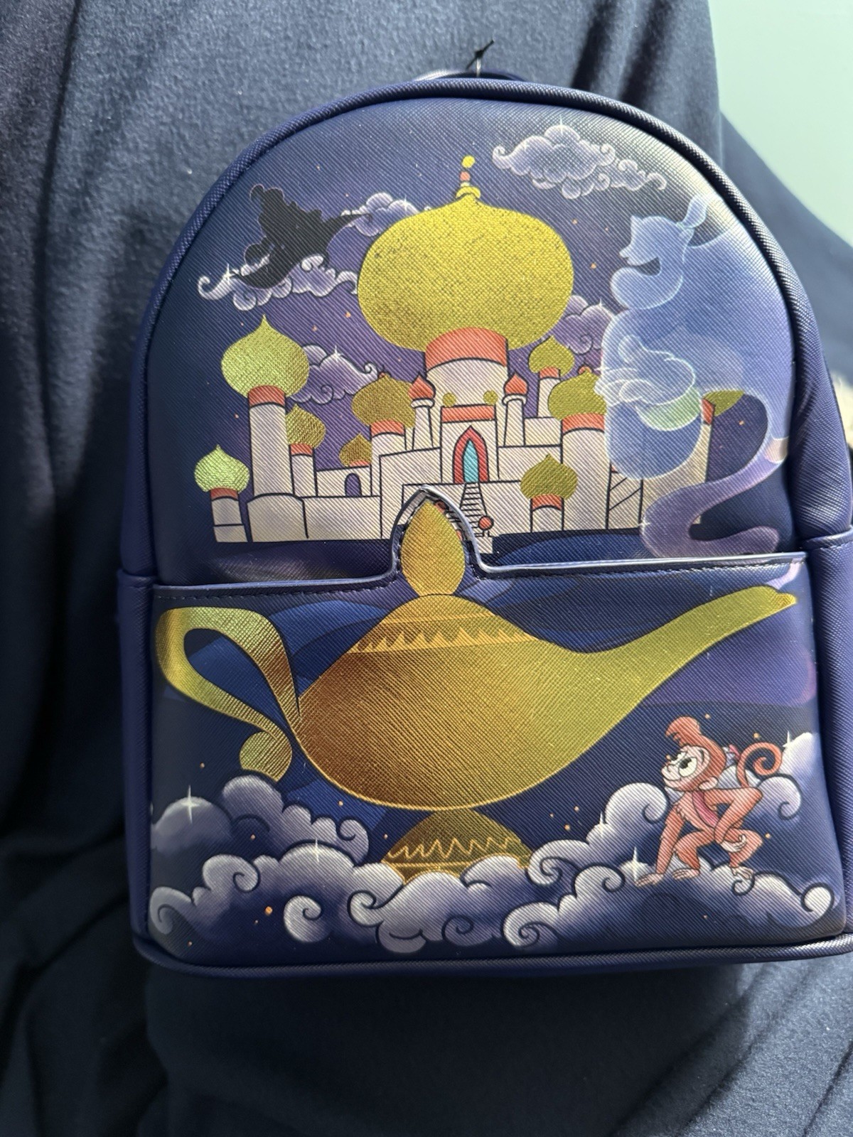 Loungefly Disney Aladdin Princess Jasmine Castle Mini Backpack- Genie Lamp NWT