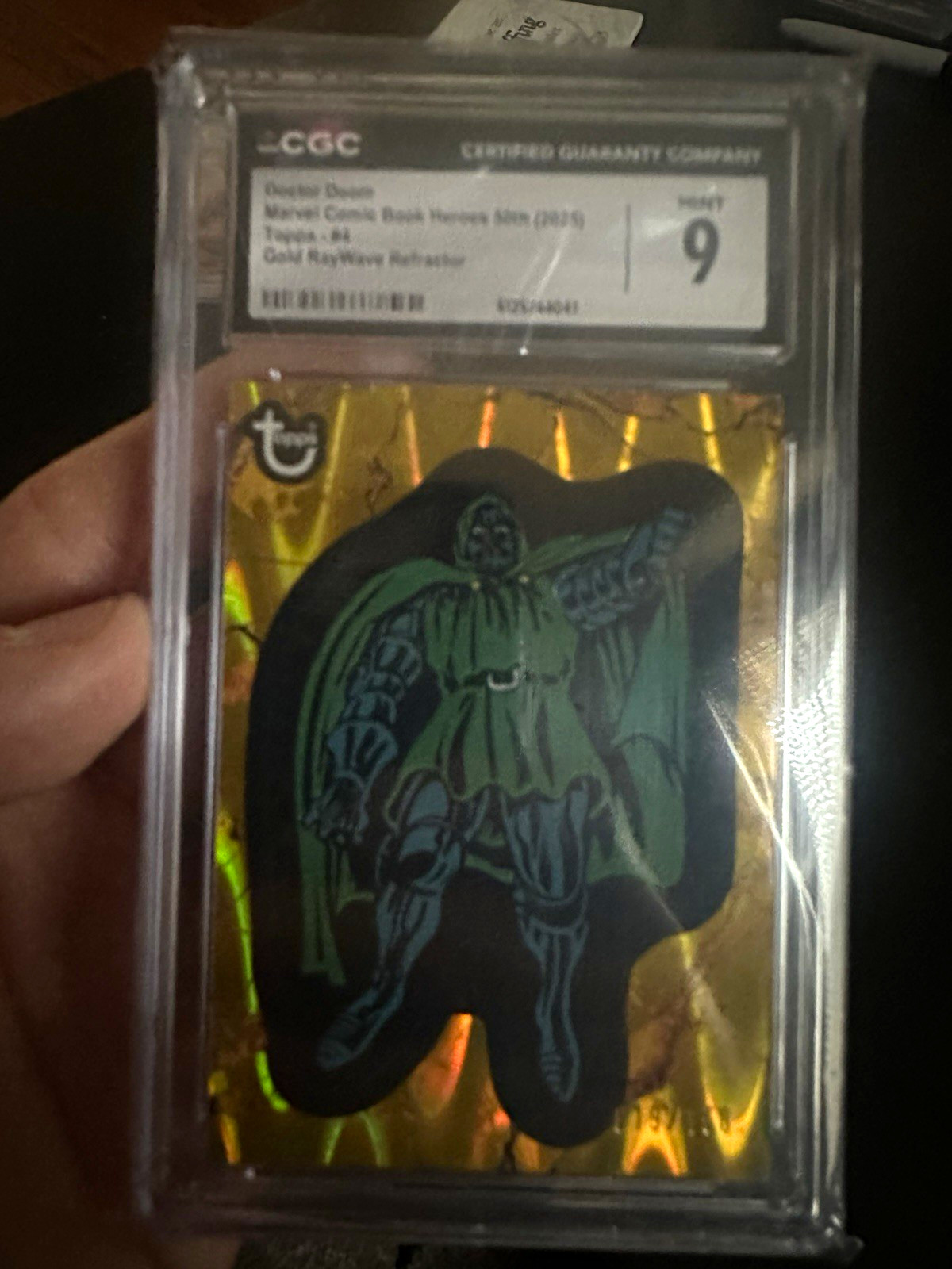 Topps 2025 Doctor Doom HBV1 Gold Krypton Refractor CGC 9