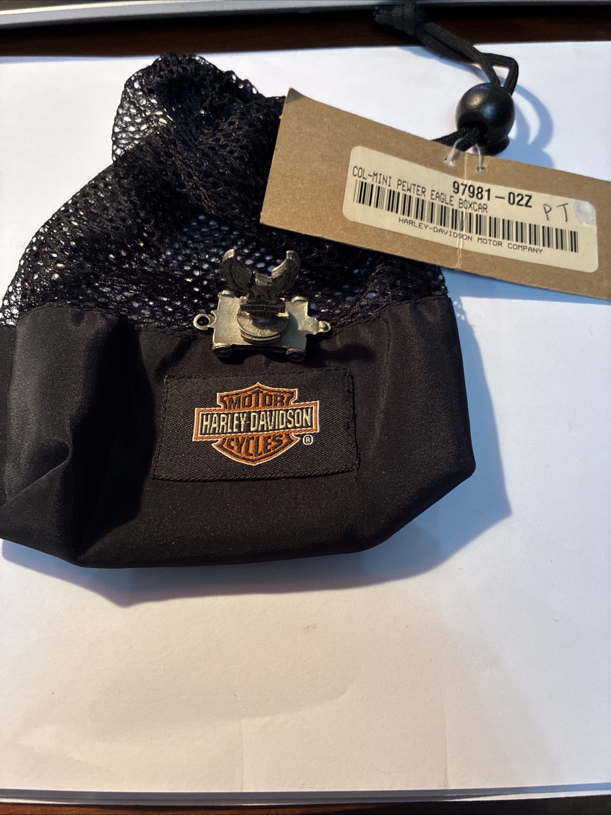 Harley Davidson 97981-02Z Eagle Boxcar Pewter Rare Bag Card Prototype 