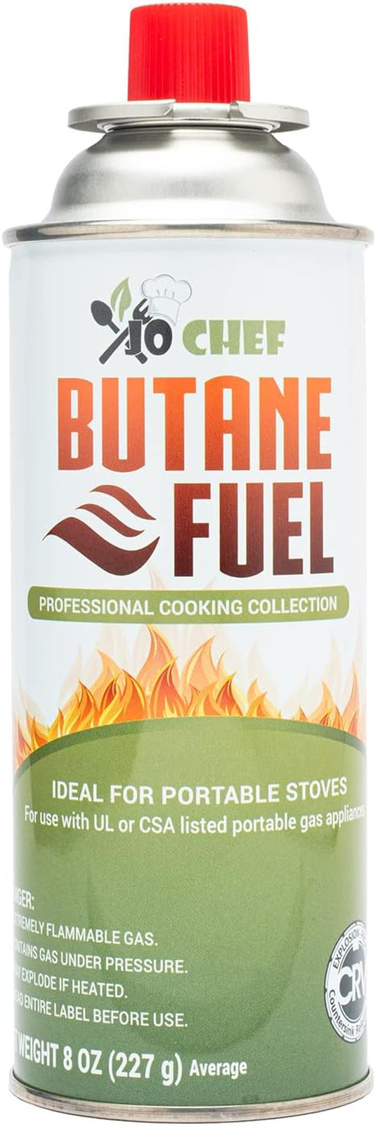 Butane Fuel Canister, 8. 8 Oz Butane Cylinder, Pure Refined Butane Gas for Campi