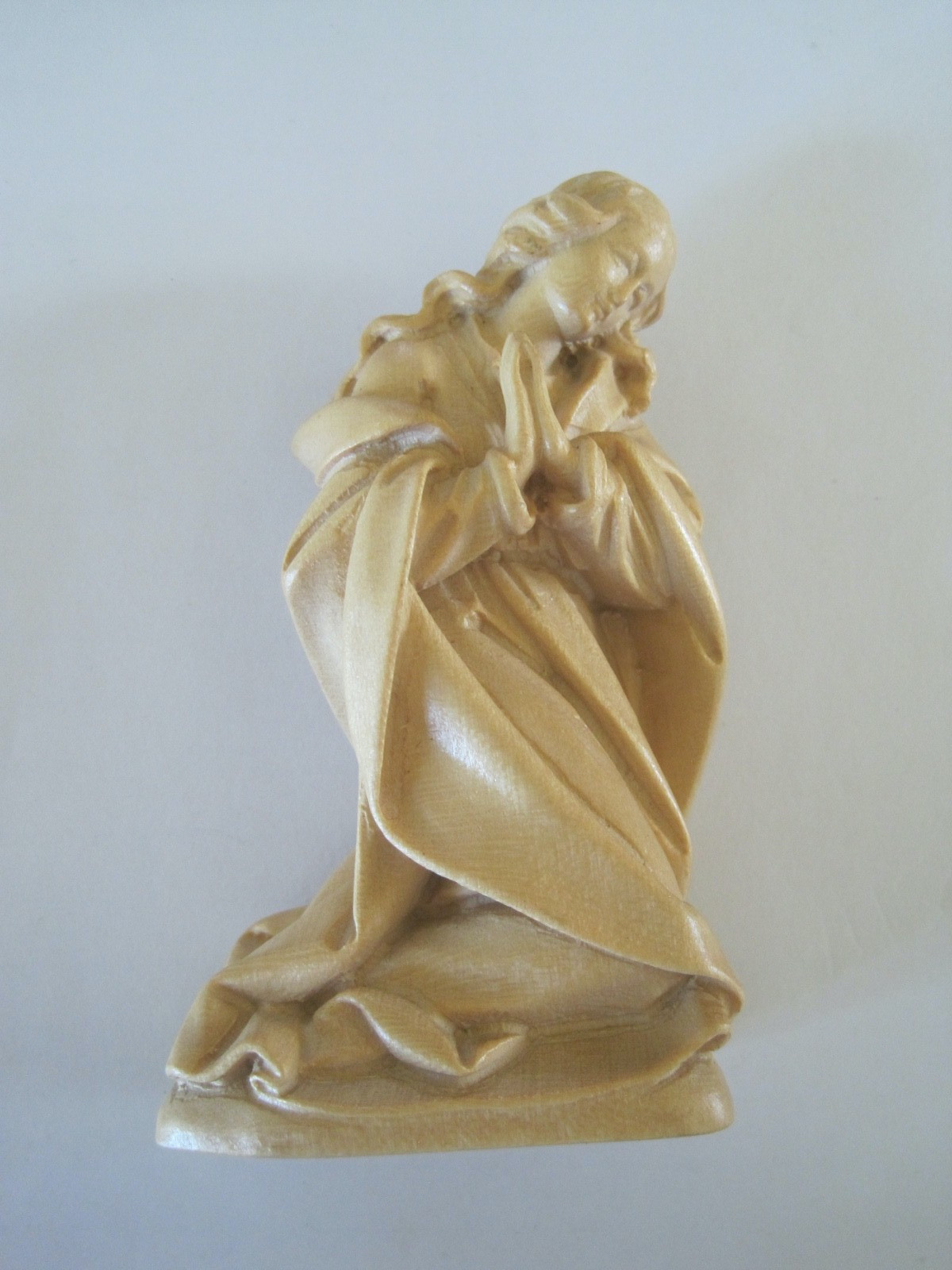 LEPI WOOD Carving Italy Nativity Excellent Virgin Mary Madonna Figurine Maple