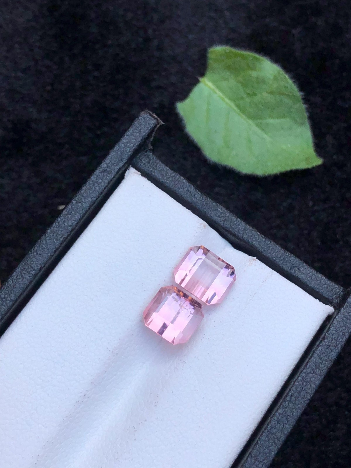 3.90Ct Natural Bi Color Tourmaline Pair Emerald Cut Loose Gemstones Jewelry Ring