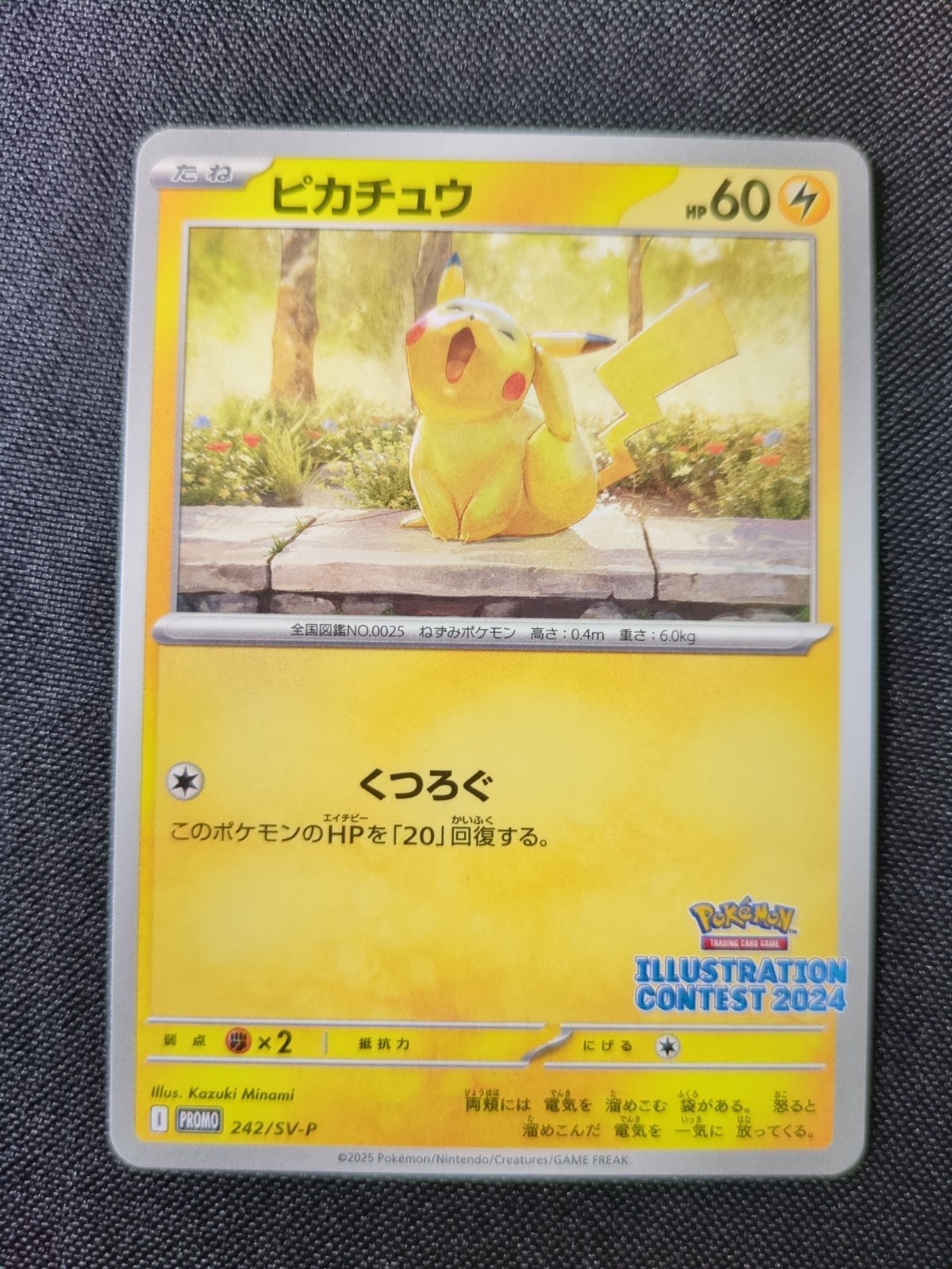 Pokémon Pikachu 242/SV-P Illustration Contest  2024 Japanese Mint