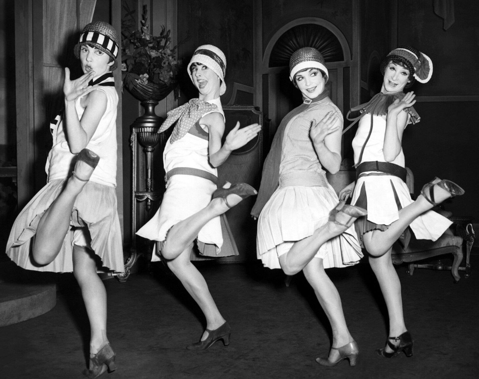 1920s LEGGY FLAPPERS DANCING THE CHARLESTON 8x10 Borderless Photo