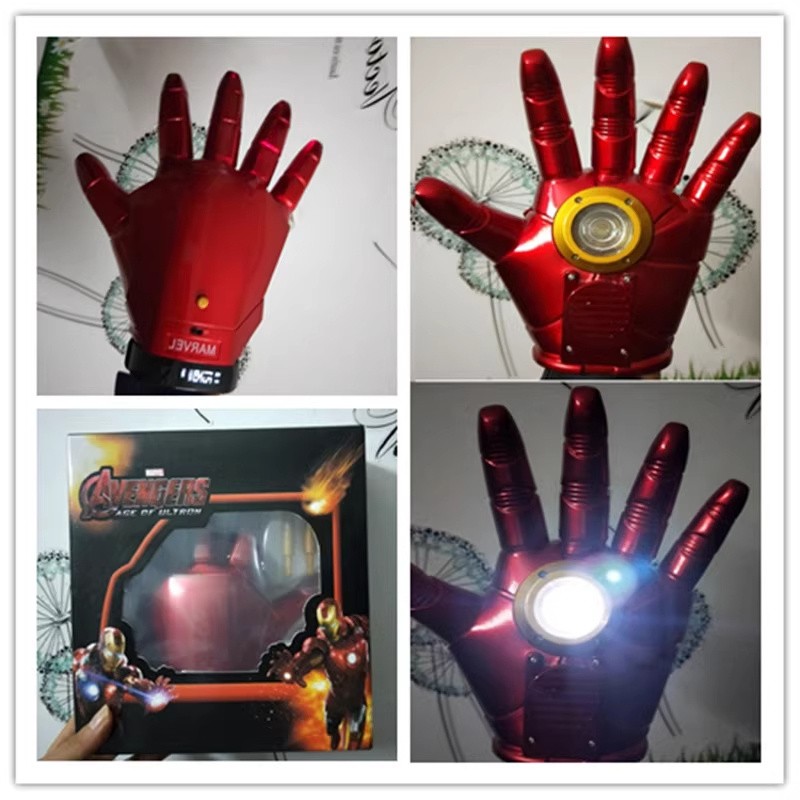 Movie Iron Man Cosplay Red Gloves Right Hand Glove Wearable In Stock Toy Gift