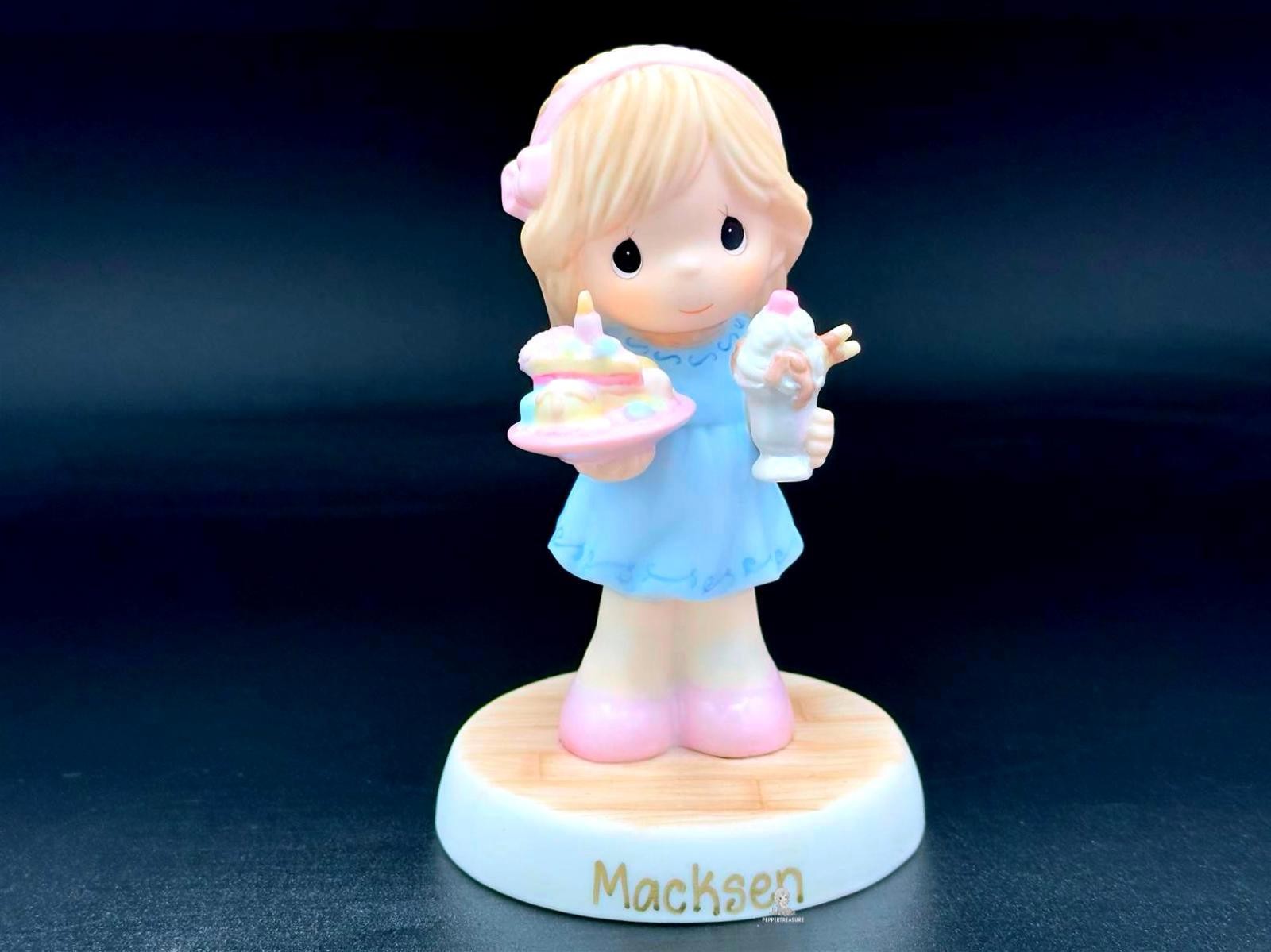 Precious Moments Girl W Ice Cream & Sweets Figurine – Christmas Treats Cute Gift
