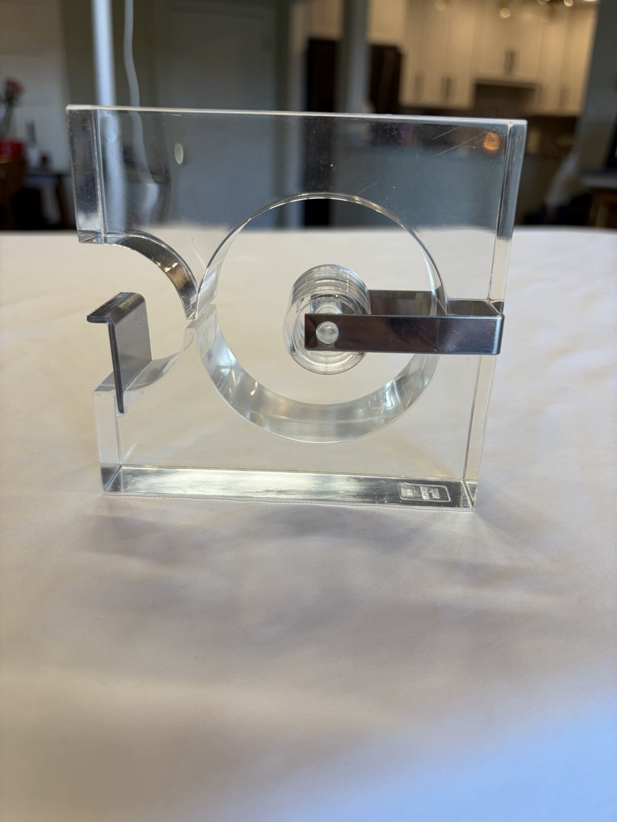 1970s Lucite Tape Dispenser by Two\'s Company for Serge Mansau Paris MOMA Design