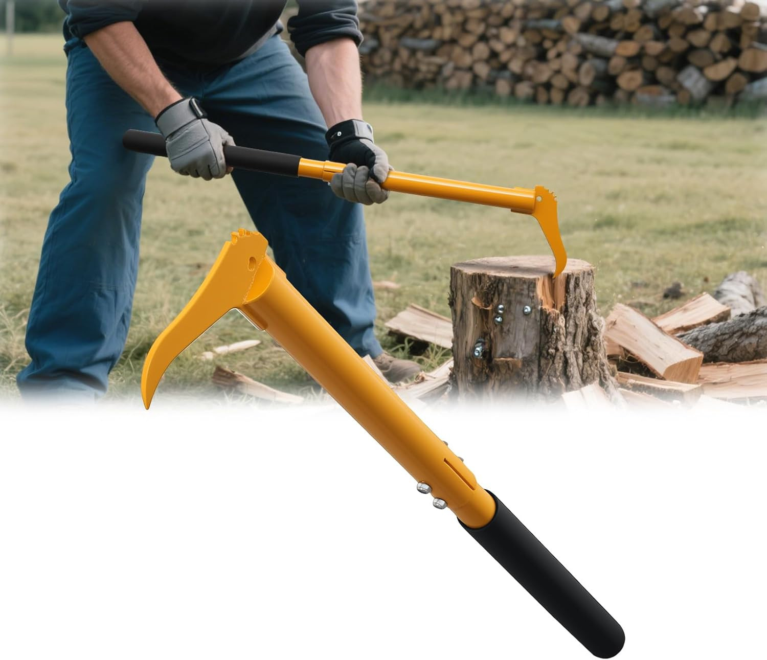30” Hookaroon All Steel Heavy Duty Pickaroon Axe Logging Tool  Dragging Lifting