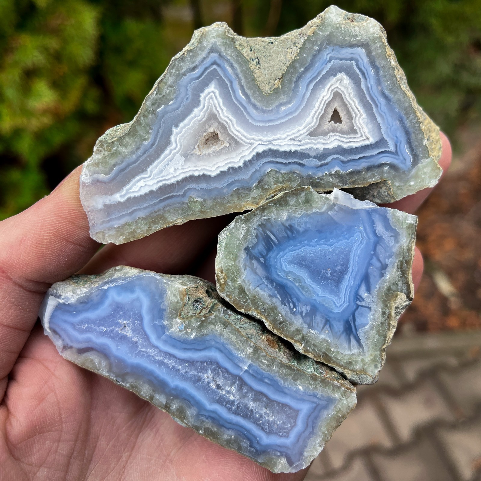 Raw Blue Lace Agate 1 lb - From Malawi, Rough Agate for Cutting, Lapidary