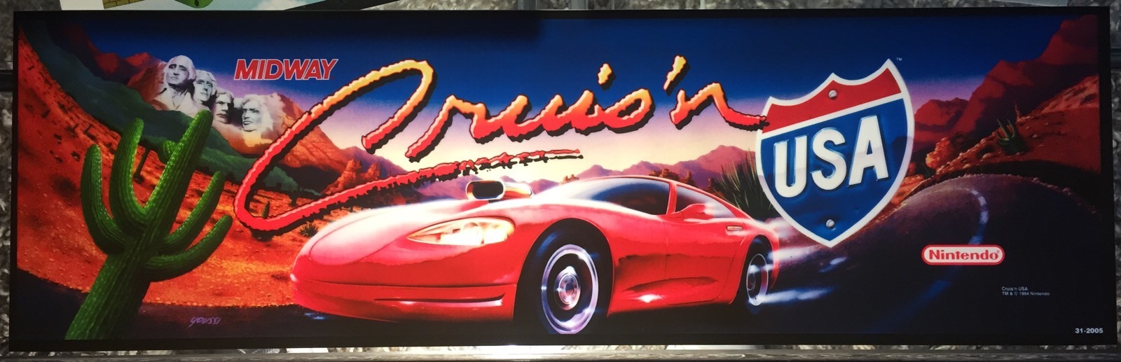 Cruisin (Cruis\'n) USA Arcade Marquee 28.375\