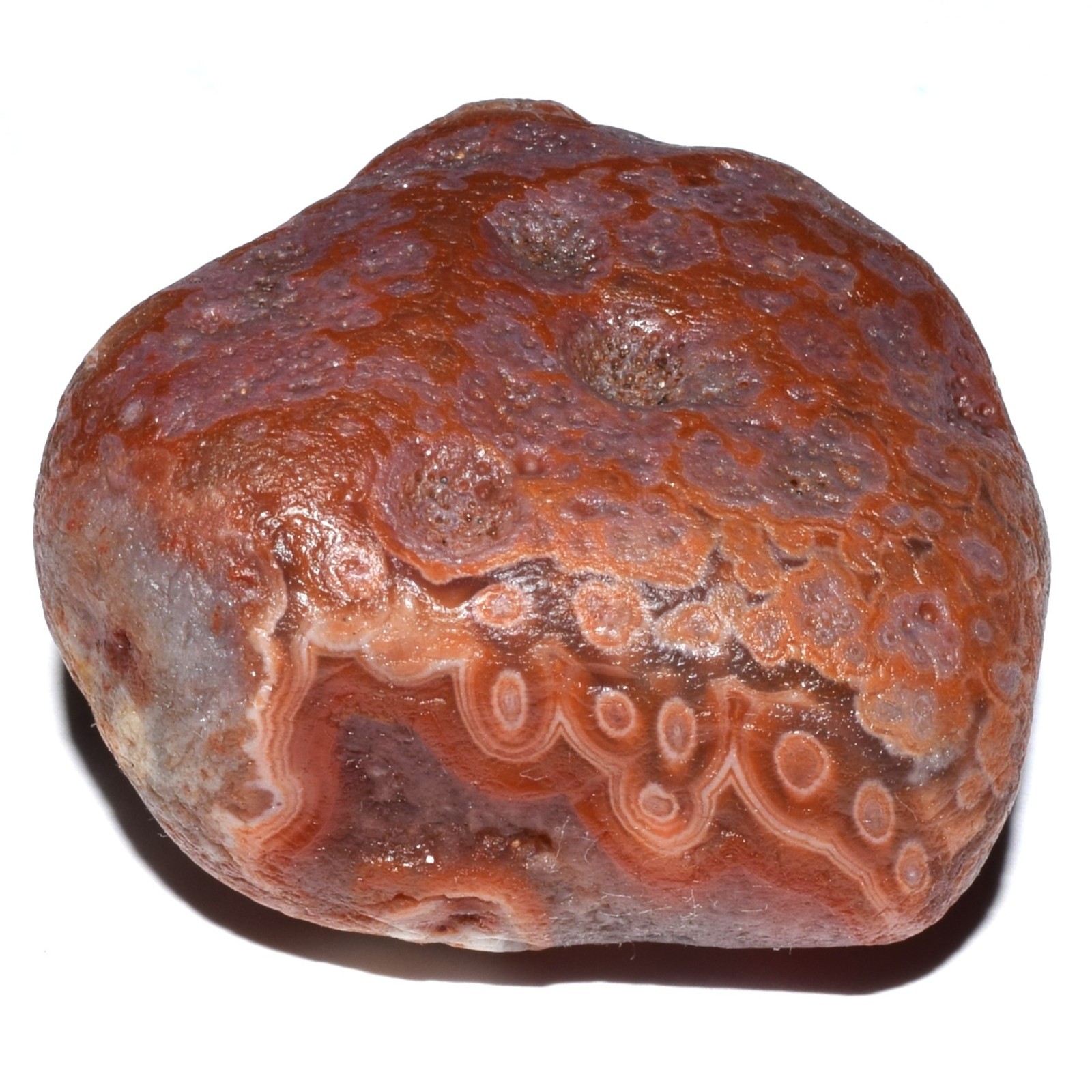 Lake Superior Agate - 3.6 oz - Fantastic Tube Agate with Geode Crystal Center