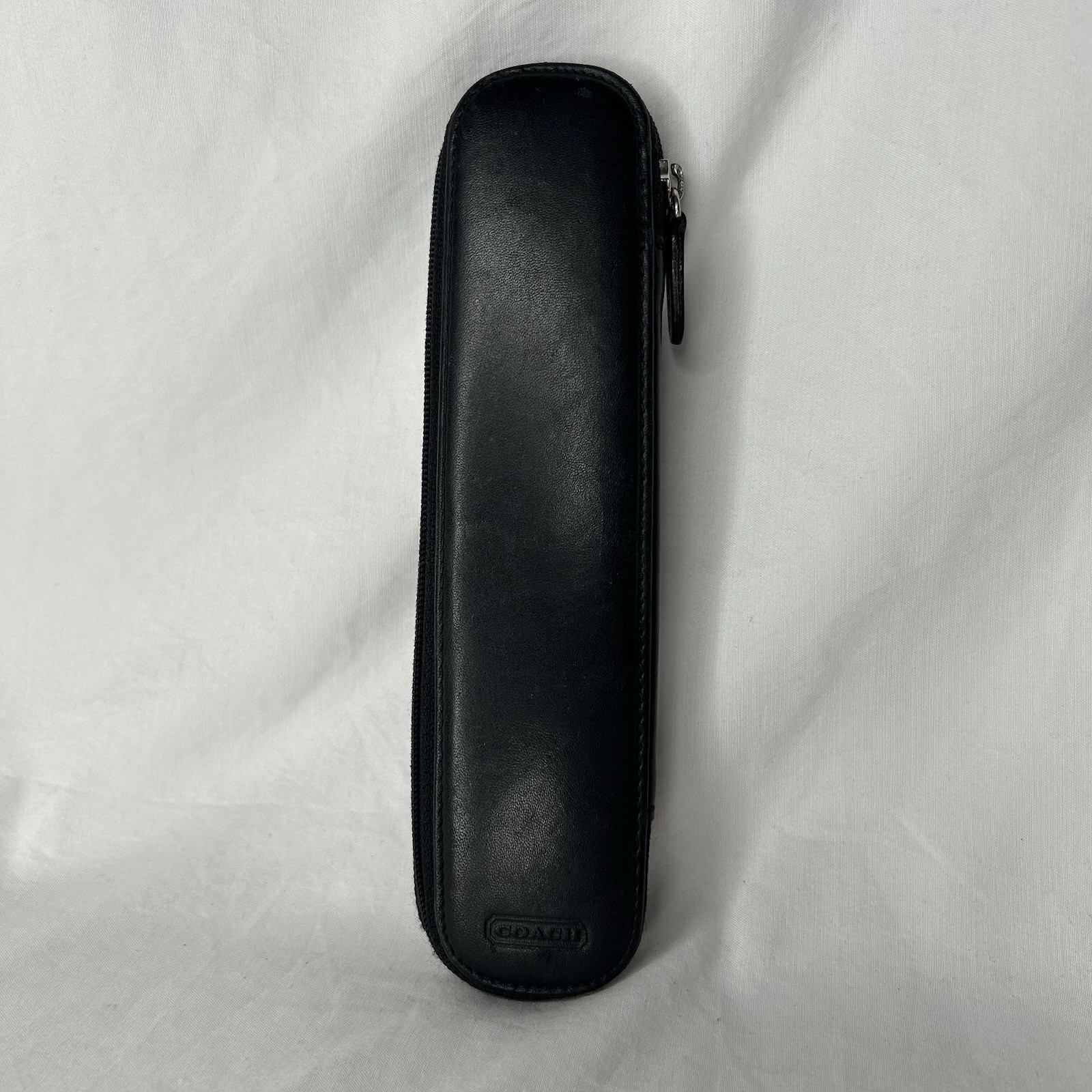 Vintage Coach Black Leather Pencil Case *Blemishes
