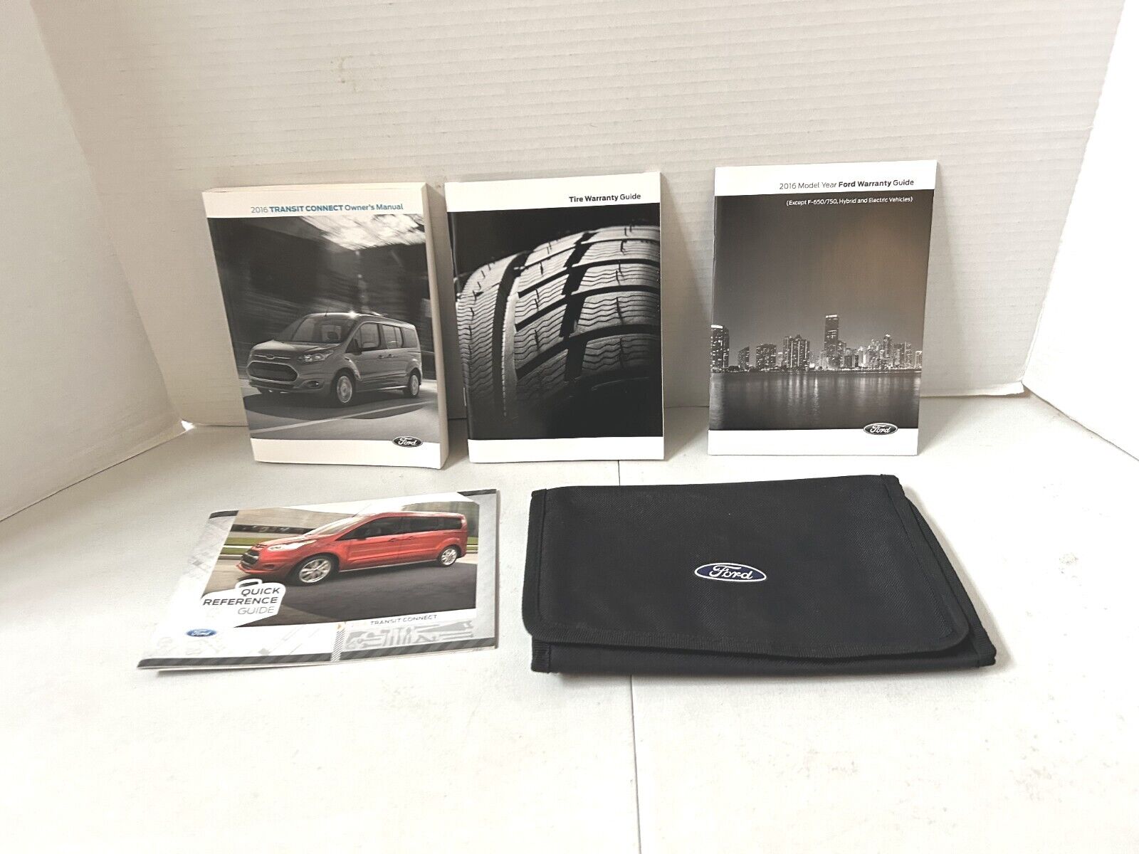 2016 FORD TRANSIT CONNECT OWNERS MANUAL GUIDE BOOK SET WITH CASE  