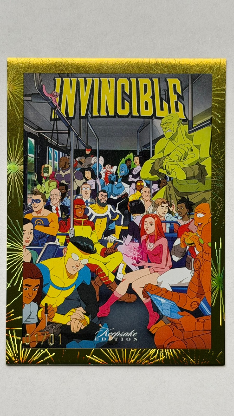 Invincible Keepsake Trading Card Poster #233 Gold Fireworks 1/1 🔥 Invincible Keepsake Trading Card Poster #233 Gold Fireworks 1/1 🔥