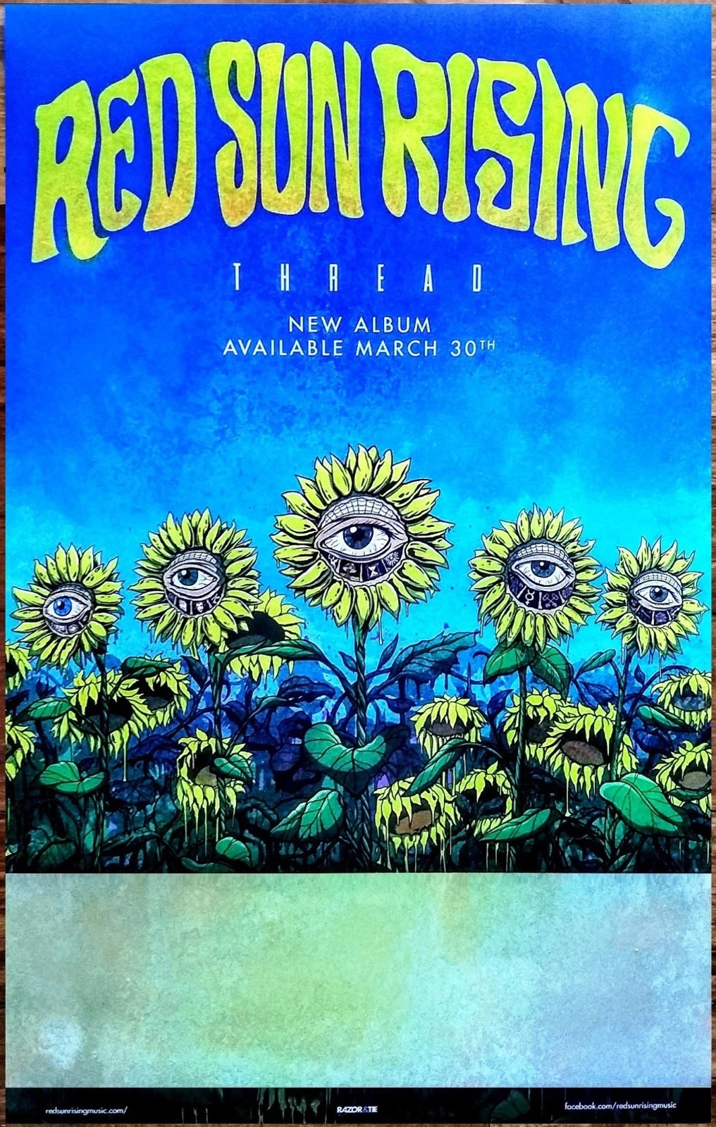 RED SUN RISING Thread Ltd Ed New RARE Tour POSTER | FRAME SIZE OPTION
