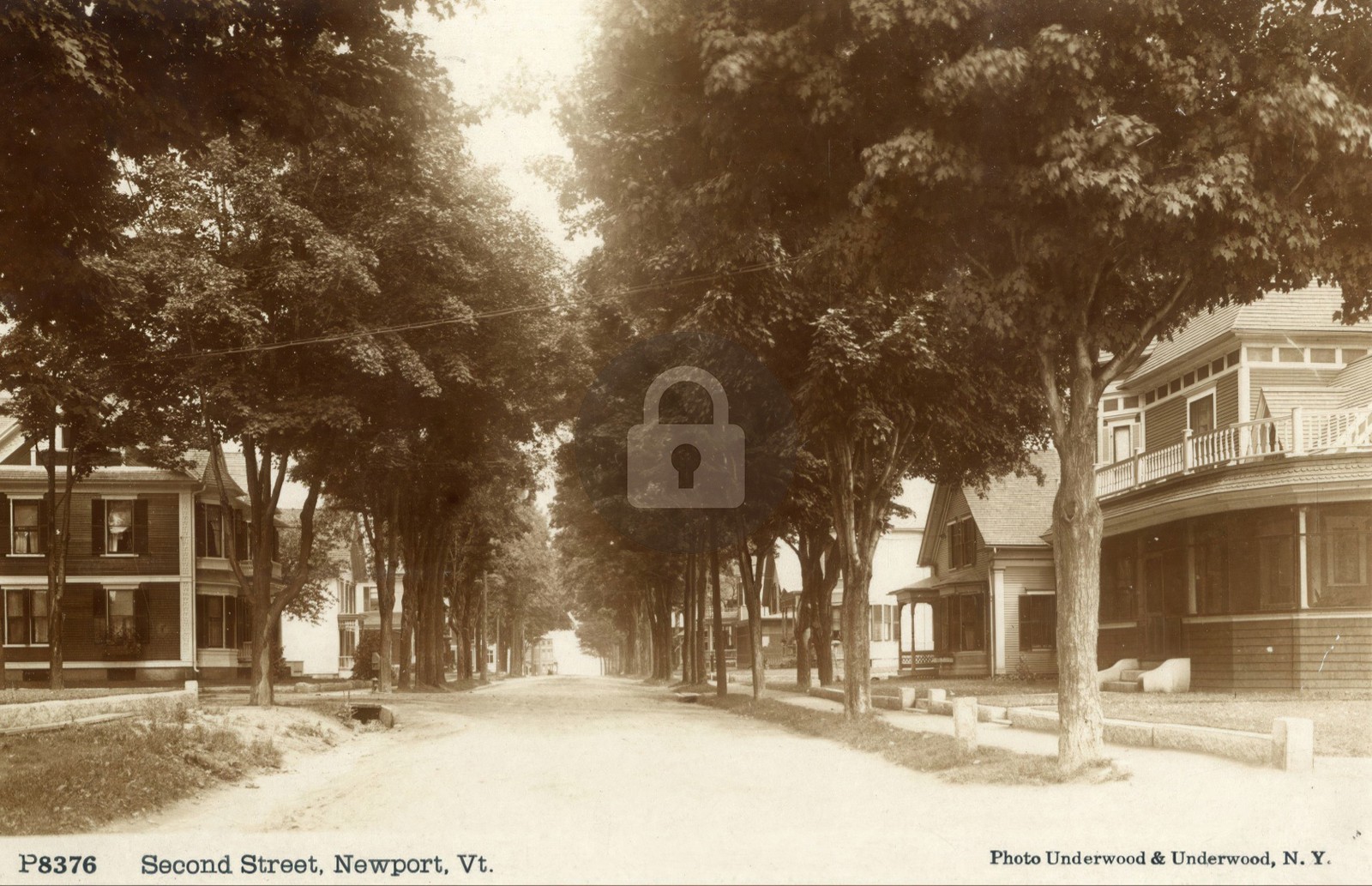 Second Street, Newport VT Vermont RPPC Photo Postcard COPY