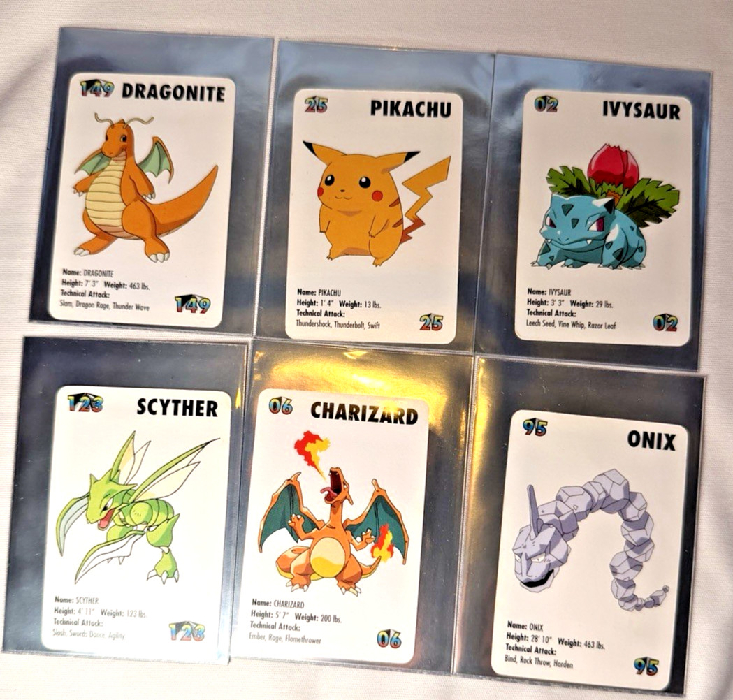 1998 KFC Pokemon Mini Cards Complete Full Set of 7 US Rookie PSA 10 Candidates