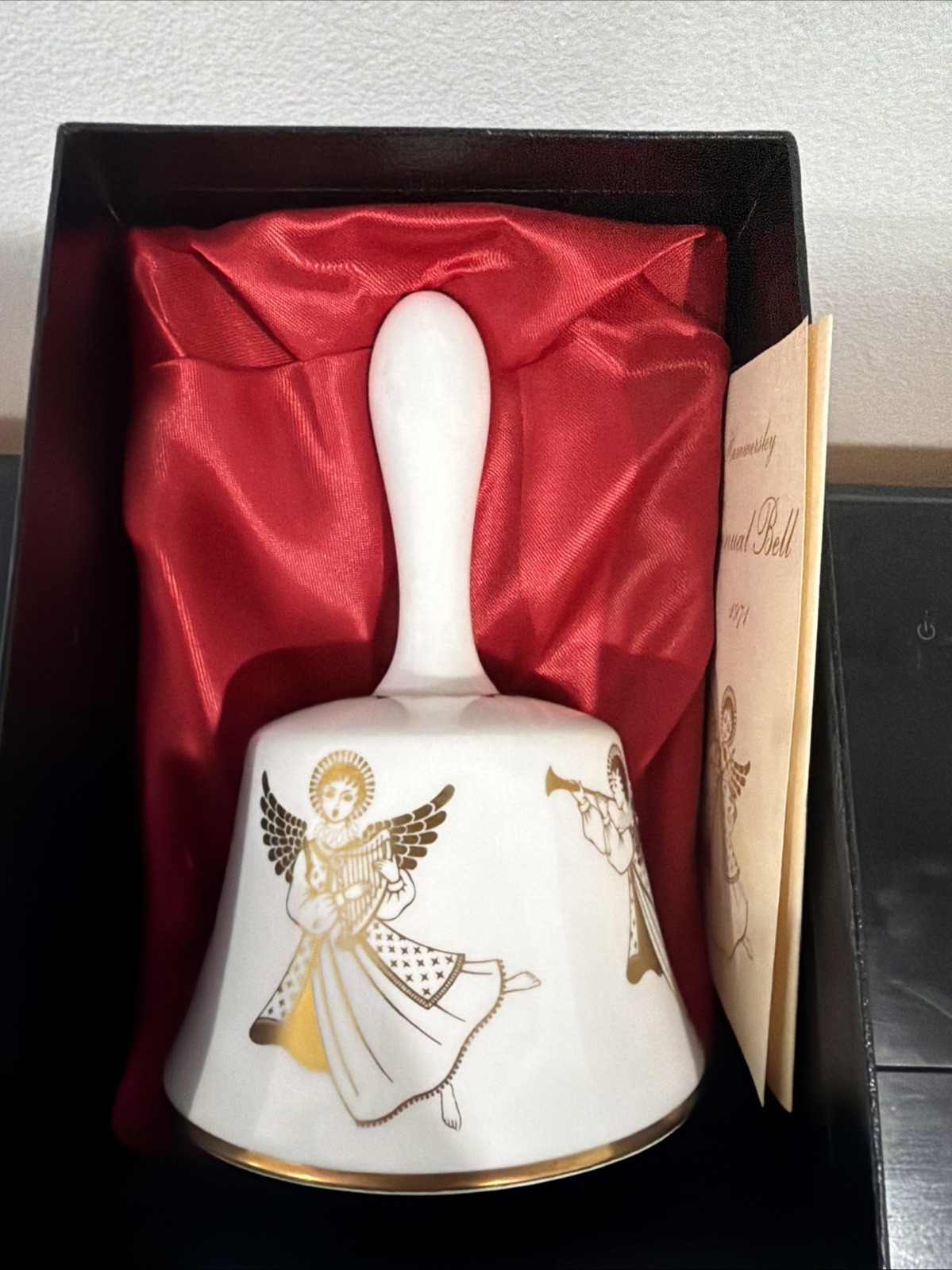 Hammersley Bone China First Edition Annual Christmas Bell 1971 Angels New